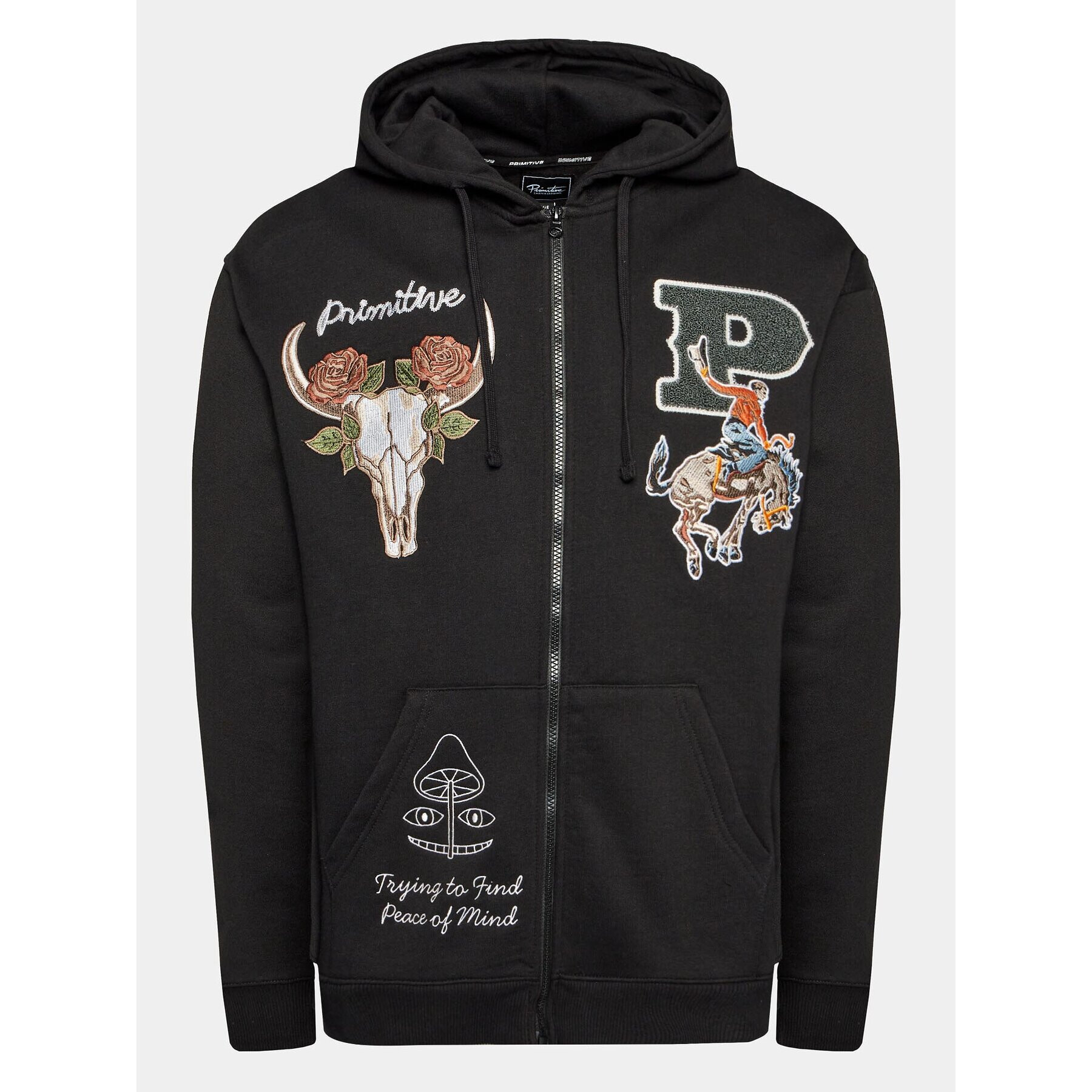 Primitive Суитшърт Badlands PA323241 Черен Regular Fit - Pepit.bg