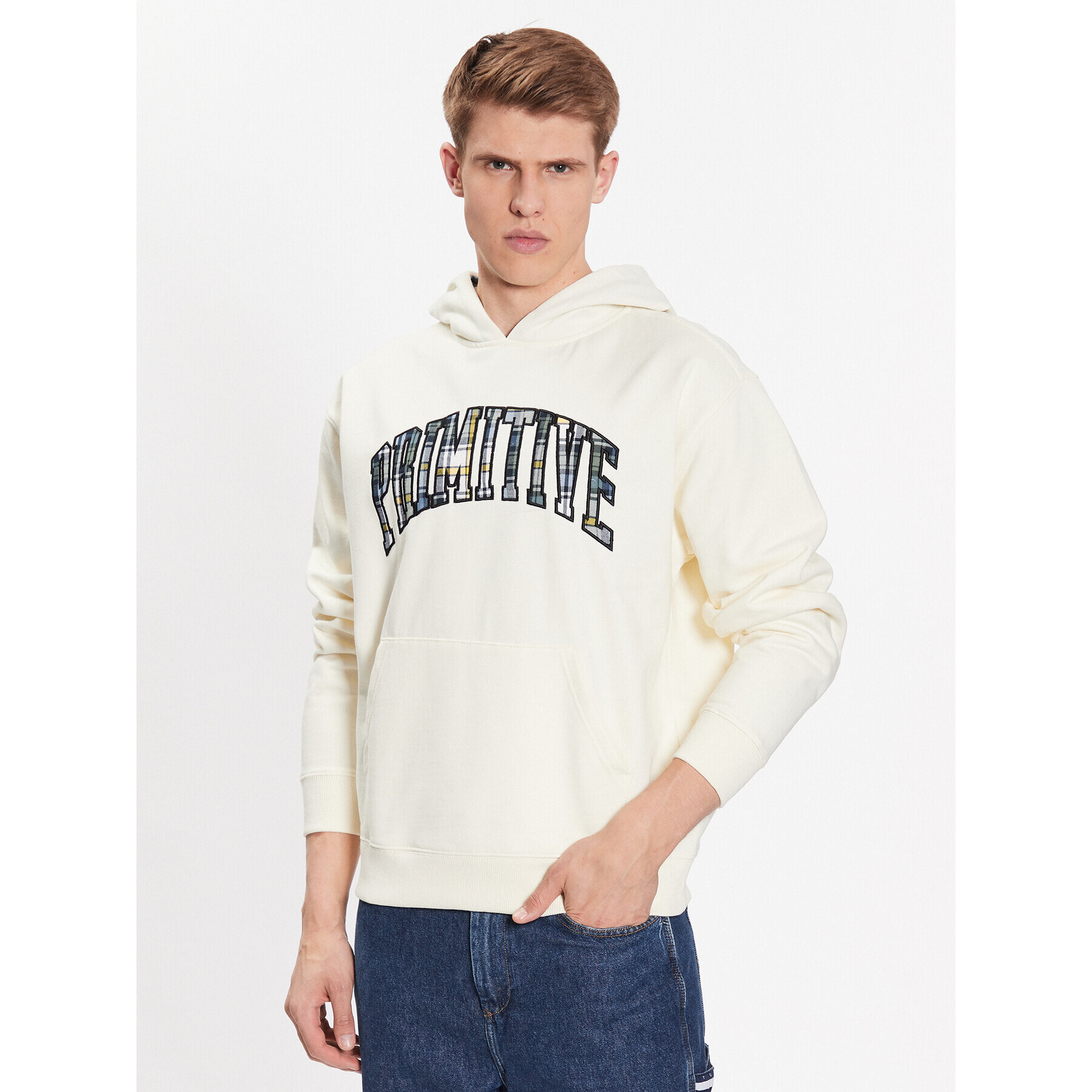 Primitive Суитшърт Campus PA123201 Екрю Regular Fit - Pepit.bg