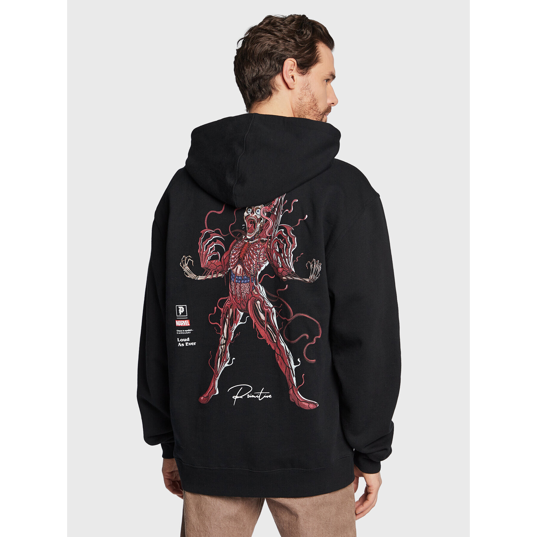 Primitive Суитшърт Marvel PAPFA2269 Черен Relaxed Fit - Pepit.bg