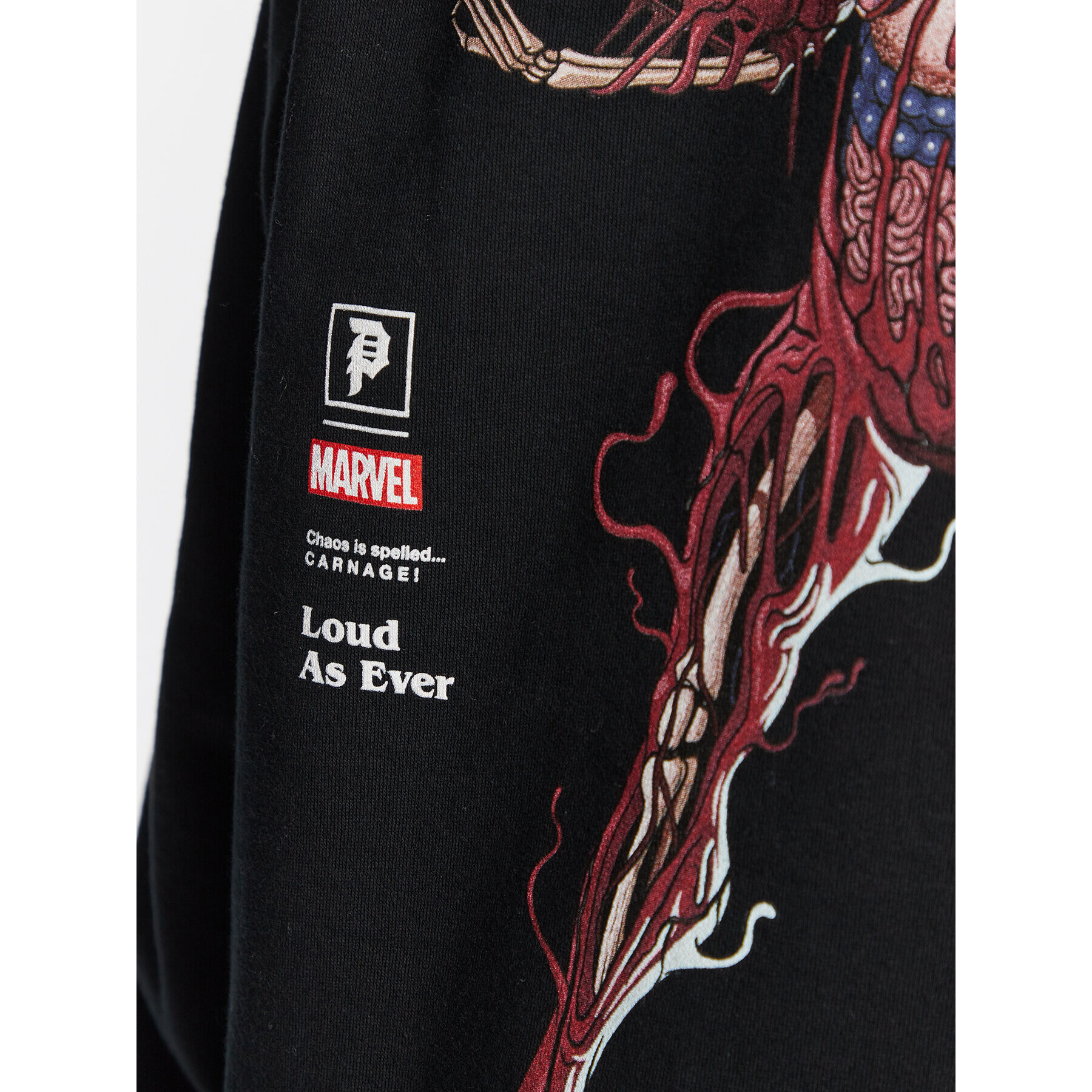 Primitive Суитшърт Marvel PAPFA2269 Черен Relaxed Fit - Pepit.bg