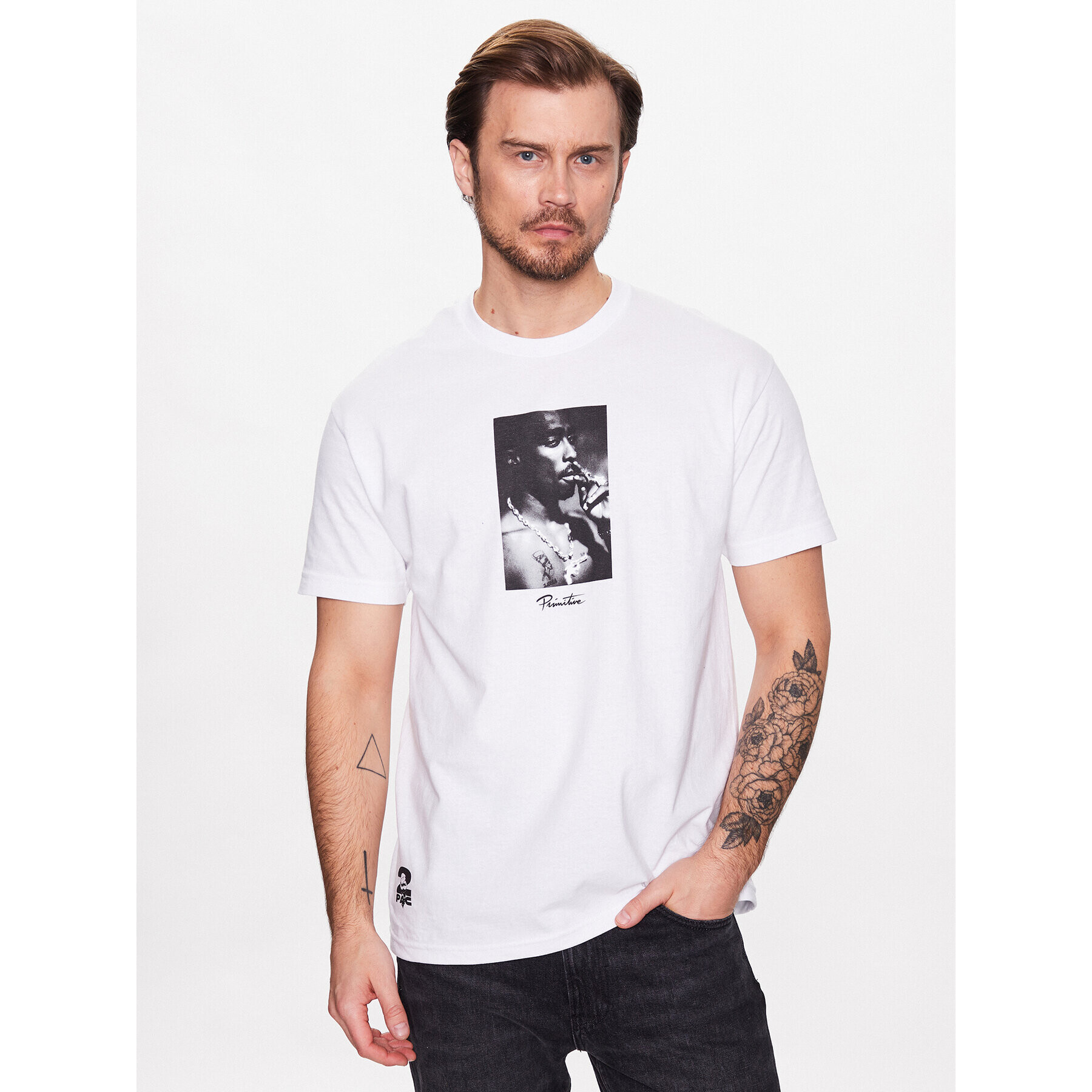 Primitive Тишърт 2Pac P14377 Бял Regular Fit - Pepit.bg