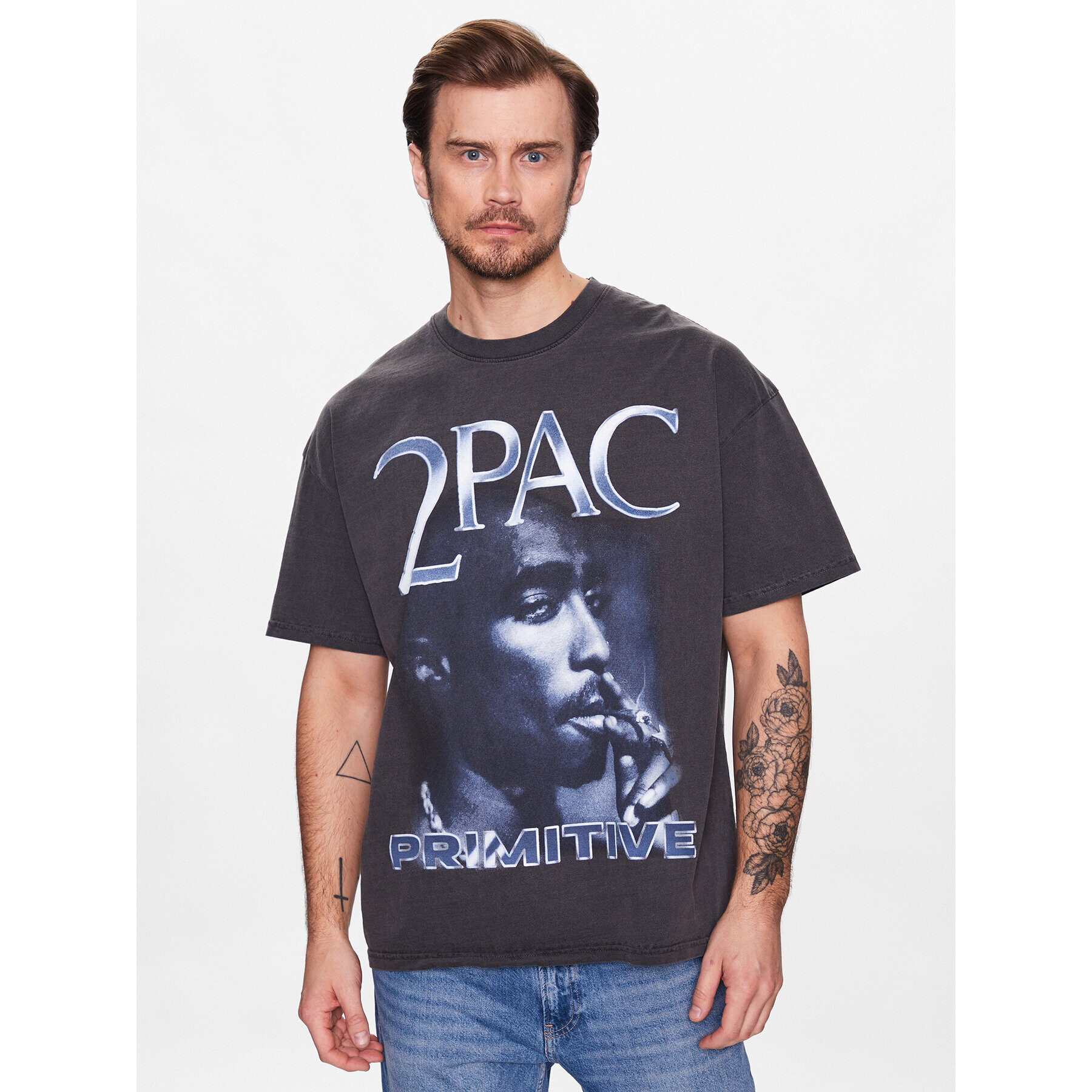 Primitive Тишърт 2Pac P14385 Сив Regular Fit - Pepit.bg