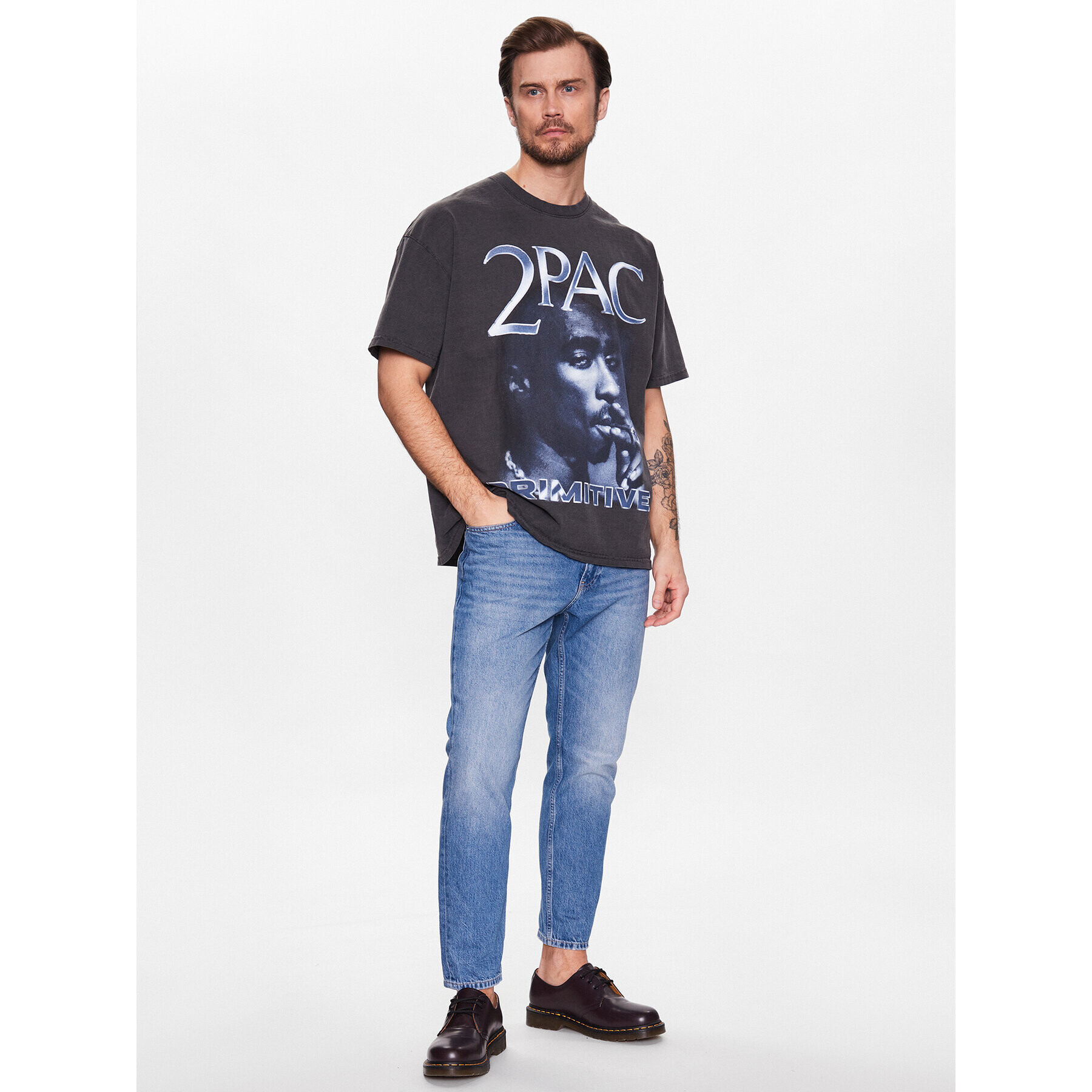 Primitive Тишърт 2Pac P14385 Сив Regular Fit - Pepit.bg