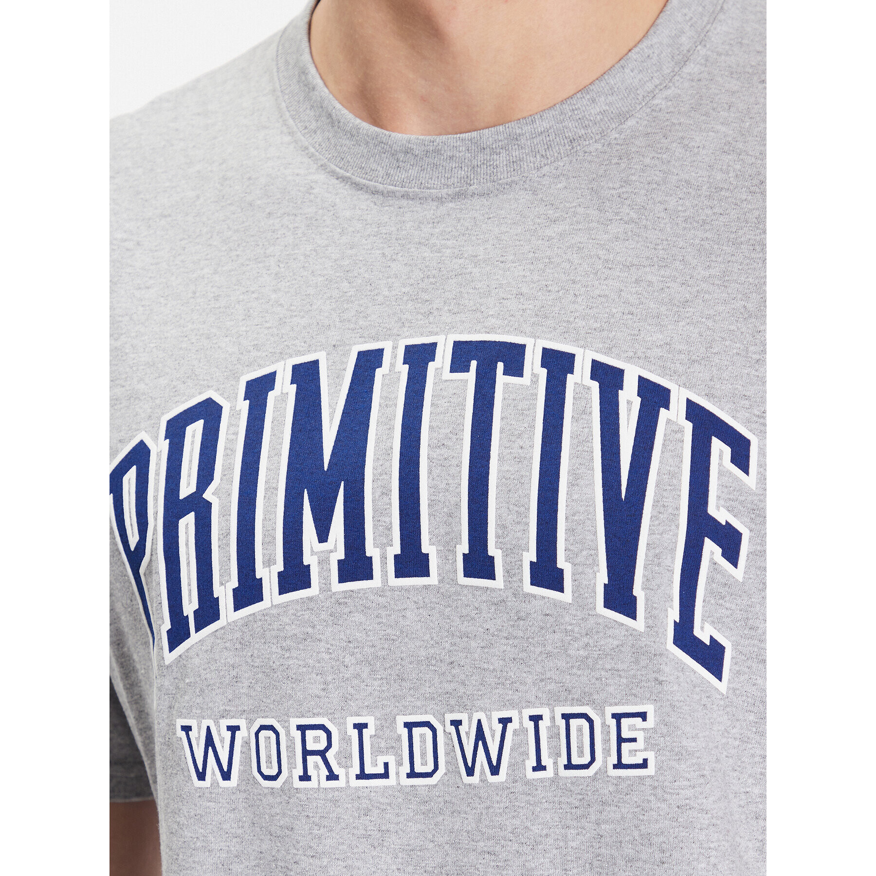 Primitive Тишърт Collegiate Worldwide PAPSP2312 Сив Regular Fit - Pepit.bg