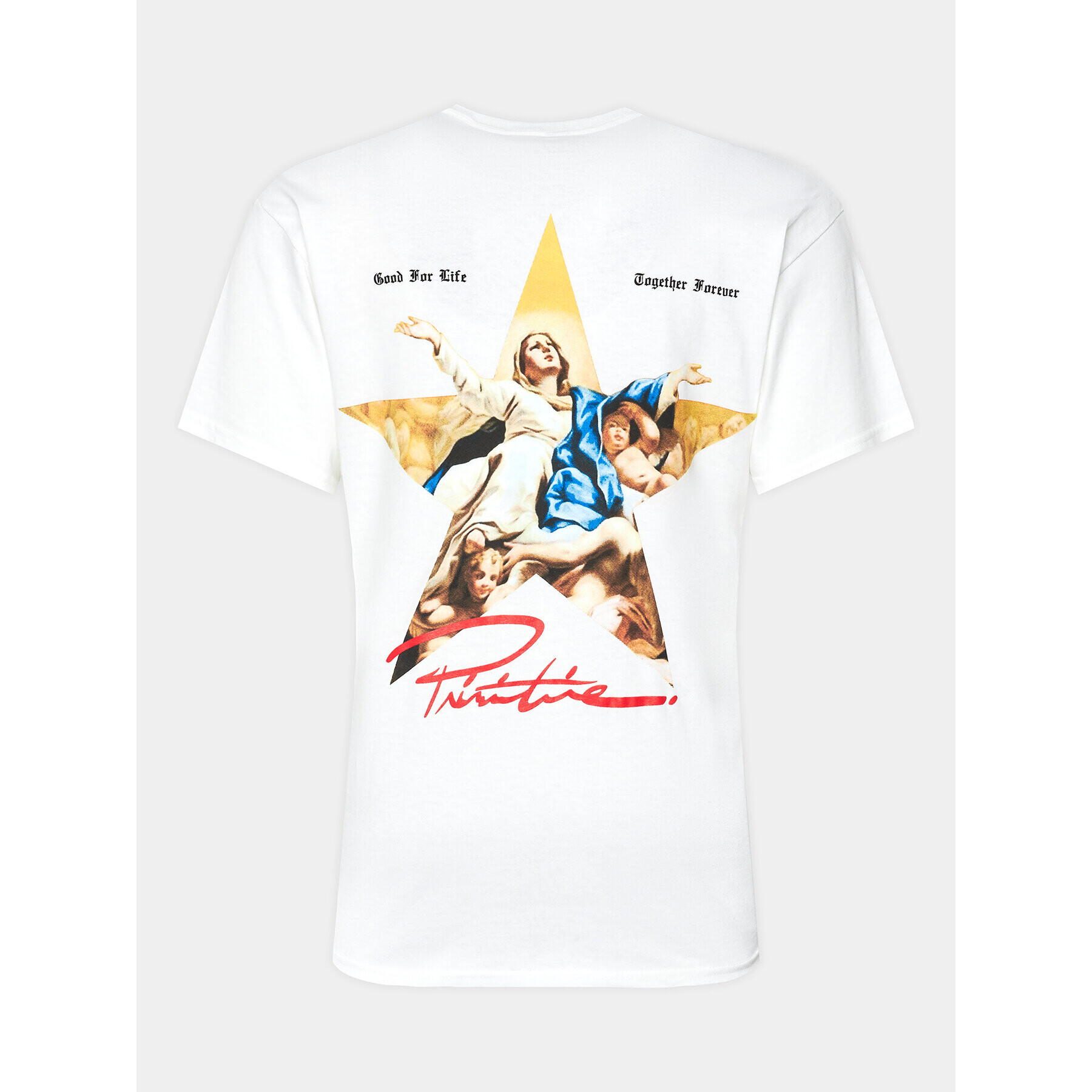 Primitive Тишърт Open Arms PAPFA2307 Бял Regular Fit - Pepit.bg
