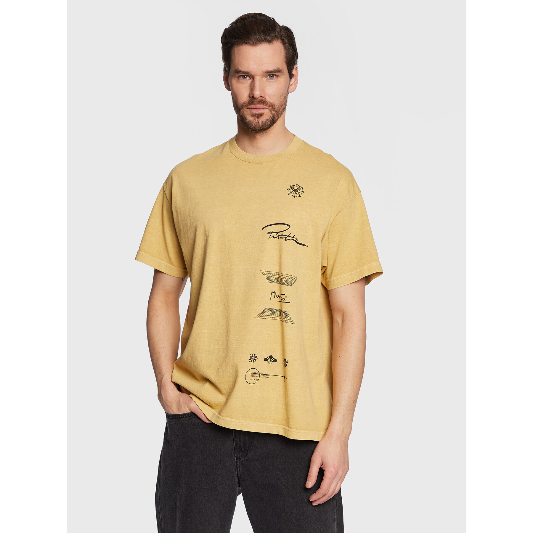 Primitive Тишърт P12678 Жълт Regular Fit - Pepit.bg