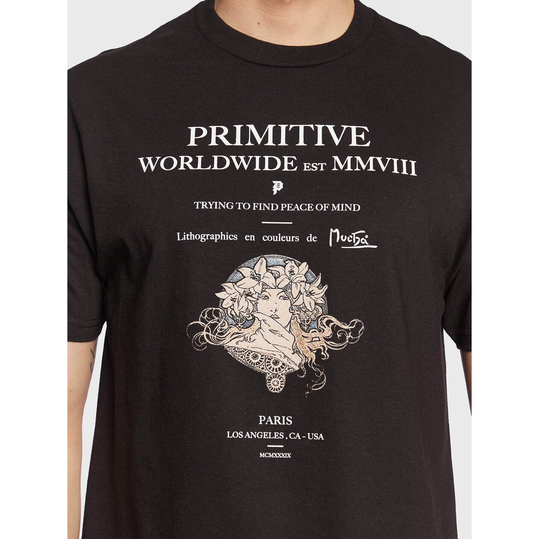 Primitive Тишърт P12683 Черен Regular Fit - Pepit.bg