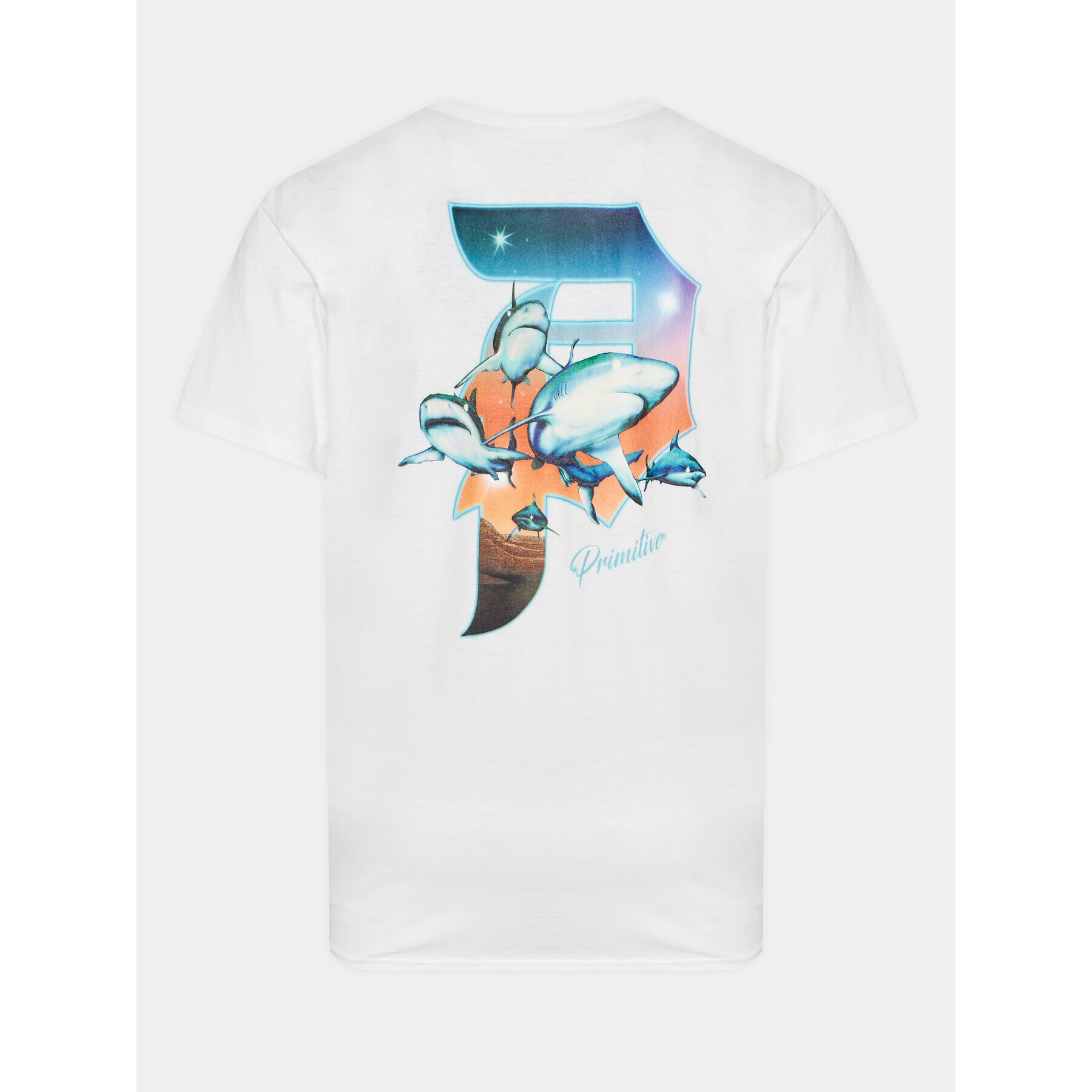 Primitive Тишърт Shiver PAPFA2305 Бял Regular Fit - Pepit.bg
