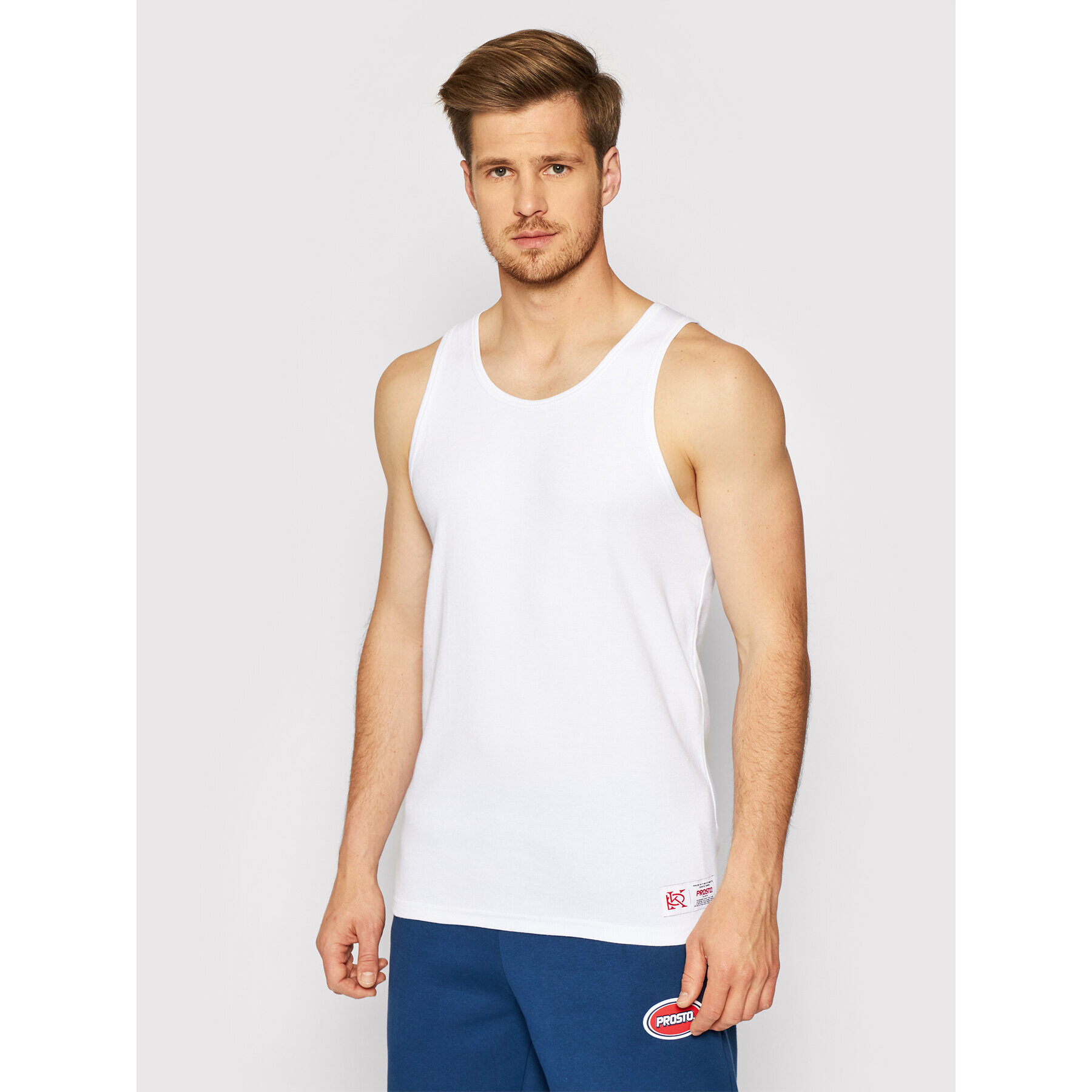 PROSTO. Мъжки топ KLASYK Trevor 4042 Бял Regular Fit - Pepit.bg