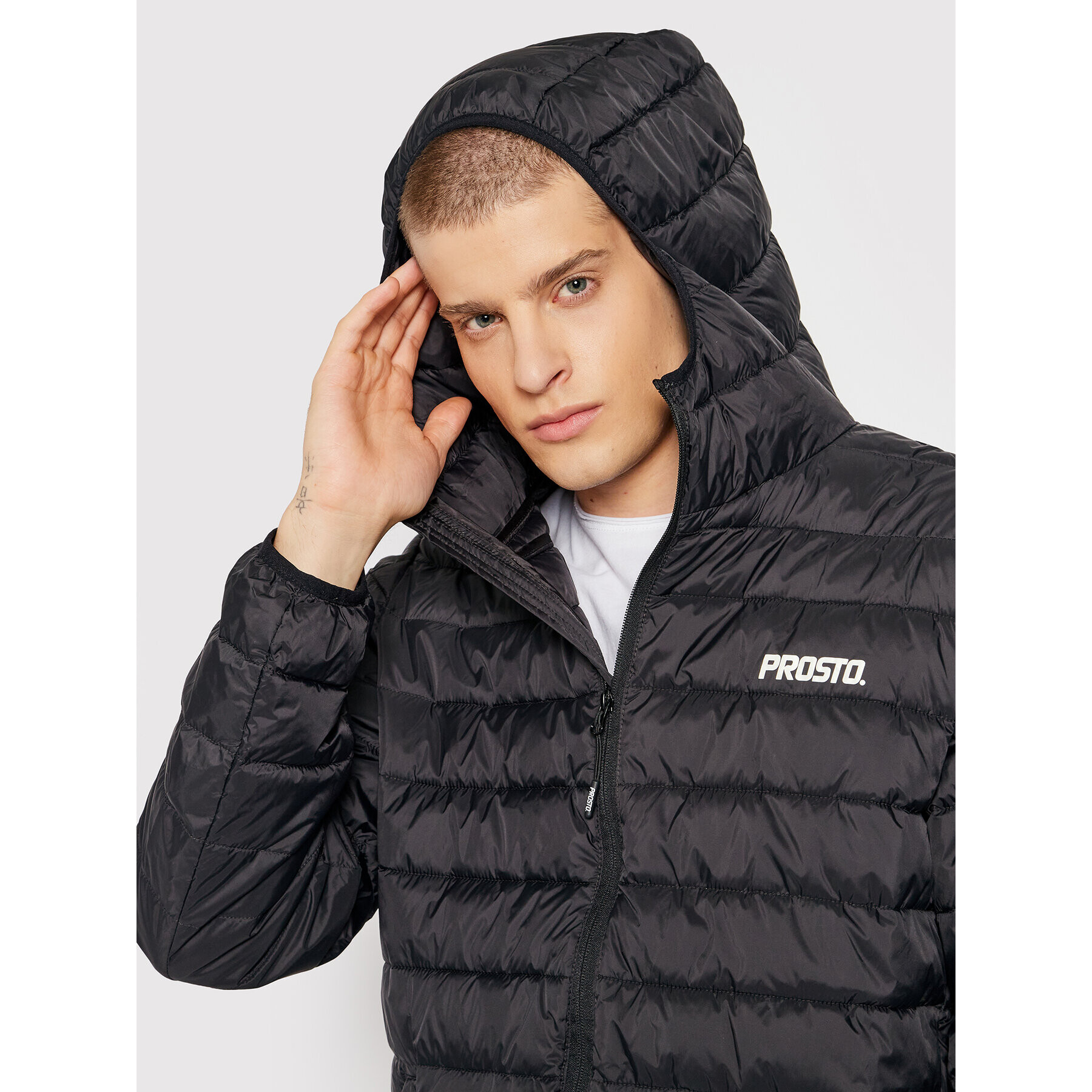 PROSTO. Пухено яке KLASYK Ultralight 1081 Черен Regular Fit - Pepit.bg