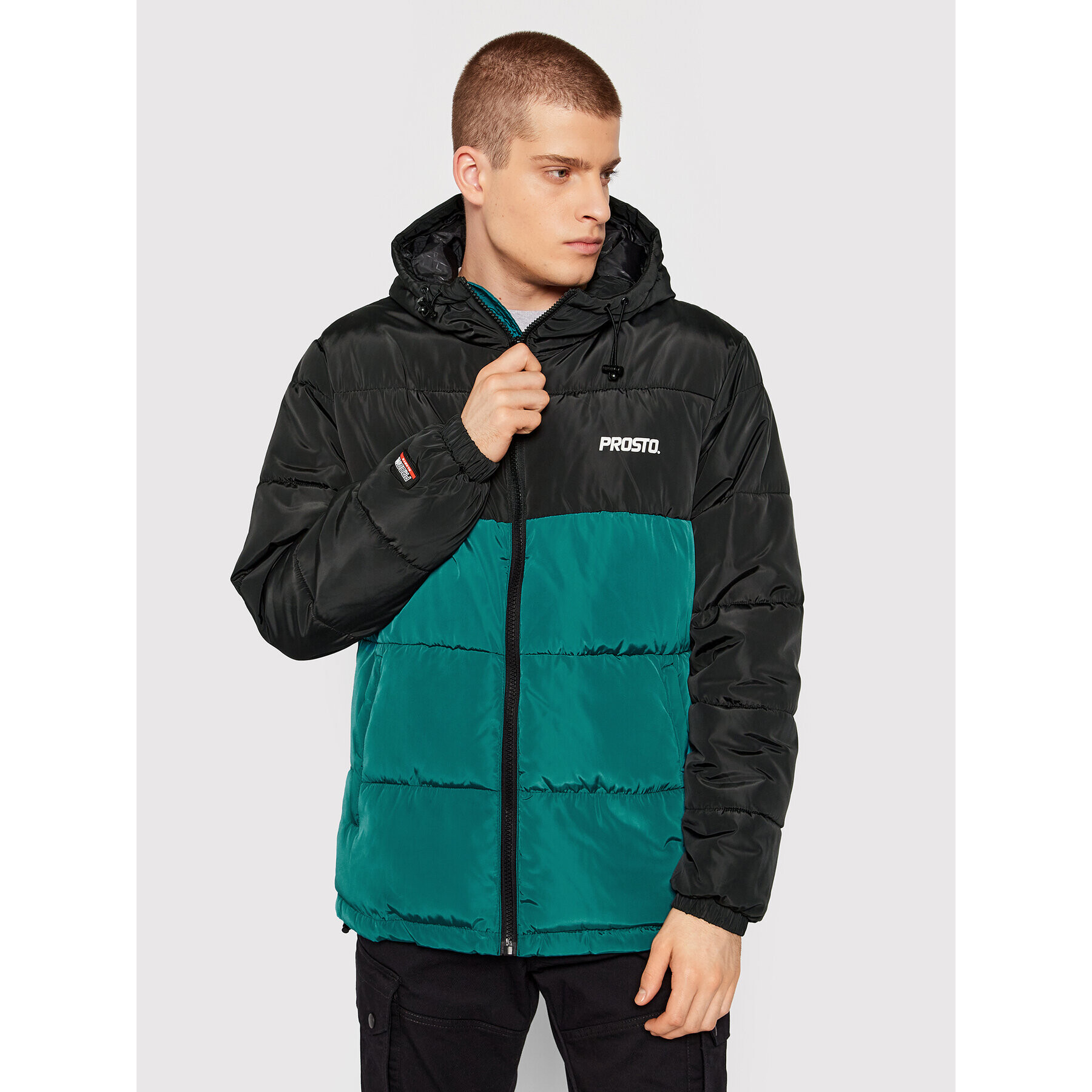PROSTO. Пухено яке KLASYK Winter Adament 1012 Зелен Regular Fit - Pepit.bg