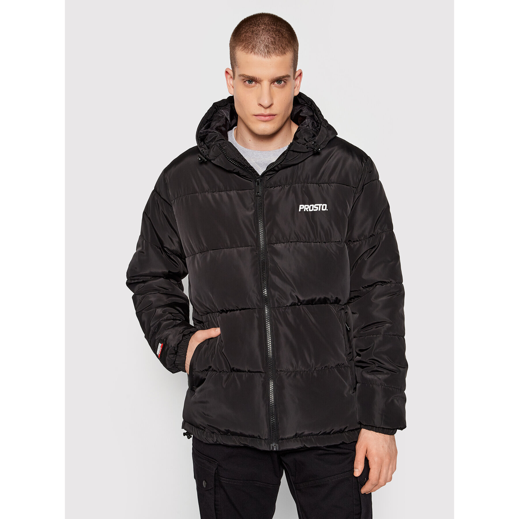 PROSTO. Пухено яке KLASYK Winter Adament 1015 Черен Regular Fit - Pepit.bg