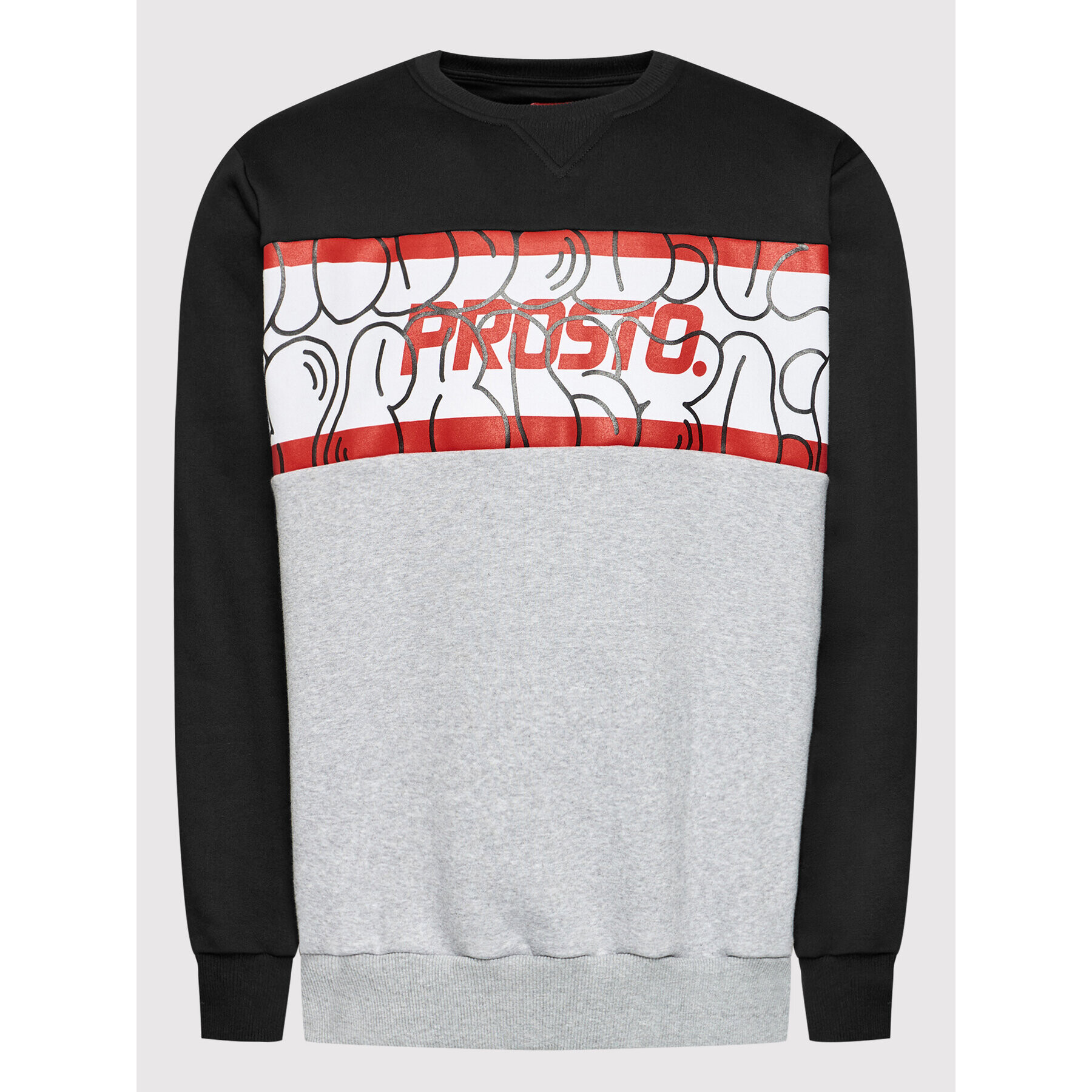 PROSTO. Суитшърт KLASYK Atoke 1071 Черен Regular Fit - Pepit.bg