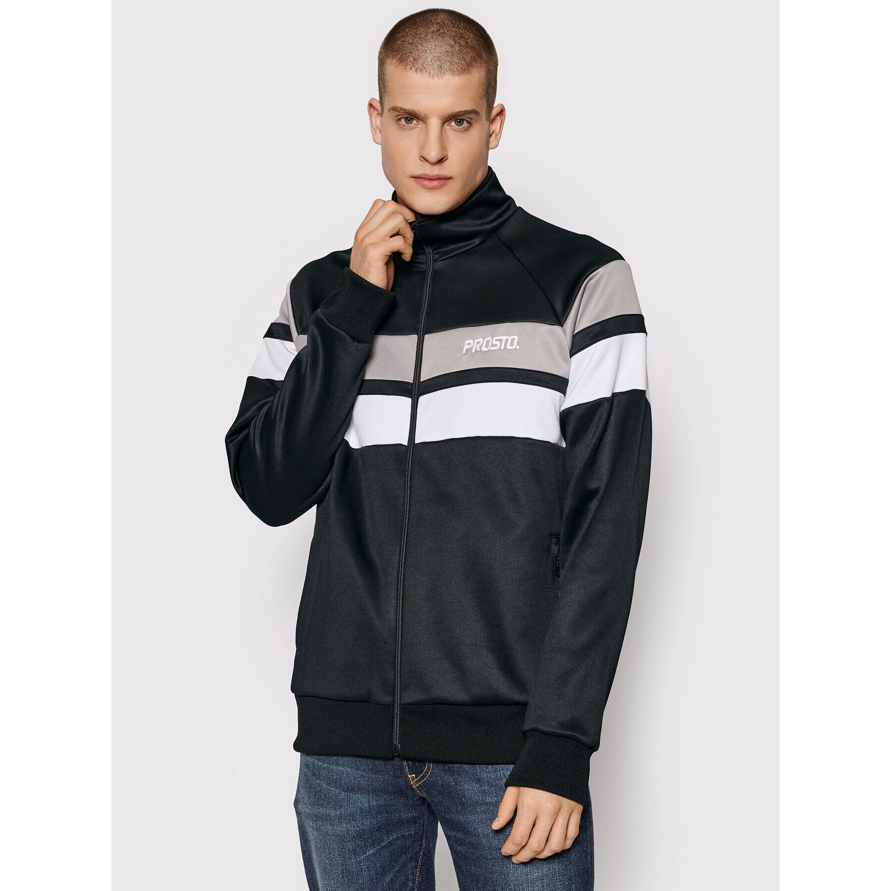 PROSTO. Суитшърт KLASYK Cantone 3012 Черен Regular Fit - Pepit.bg