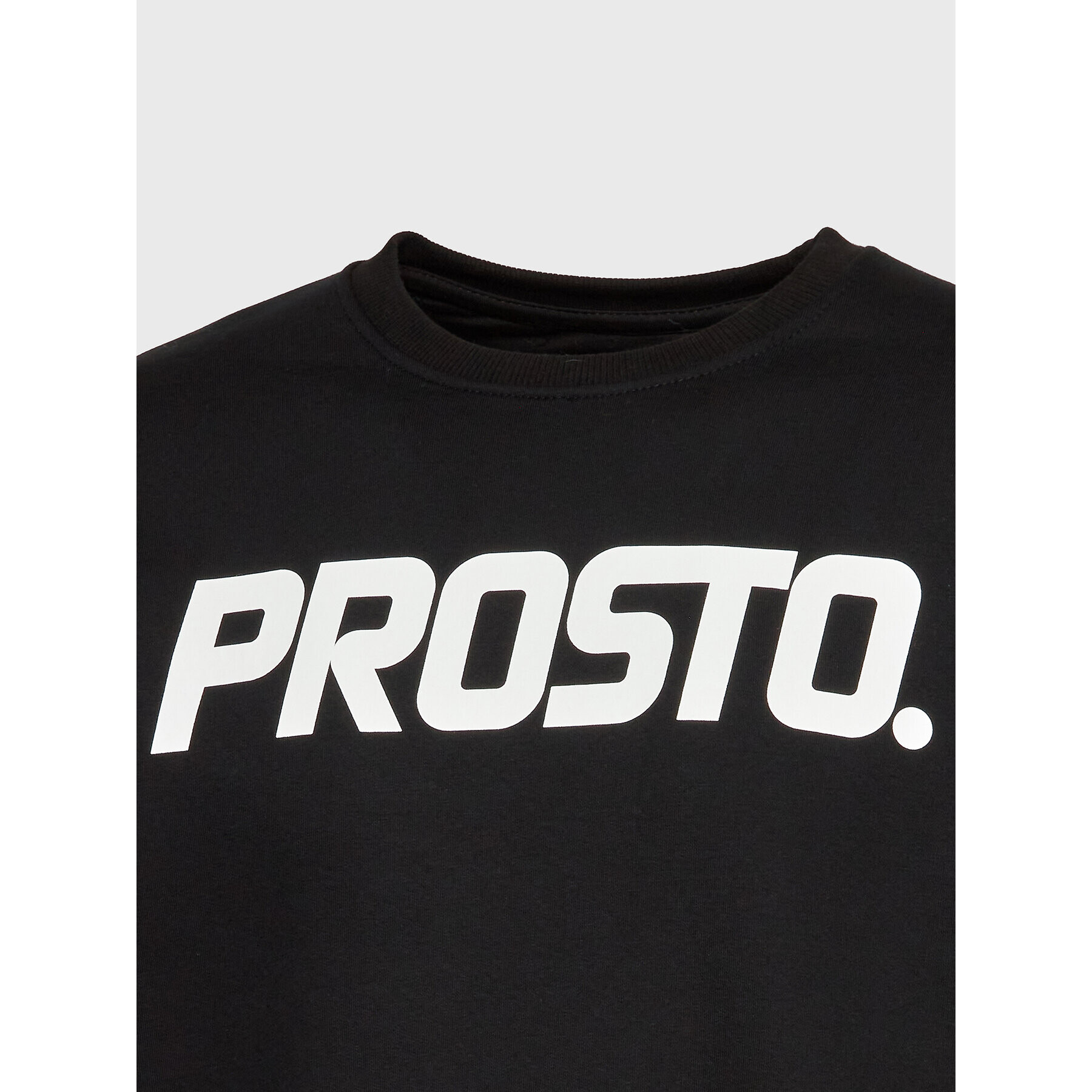 PROSTO. Суитшърт KLASYK Crewneck Classic XXII 1031 Черен Relaxed Fit - Pepit.bg