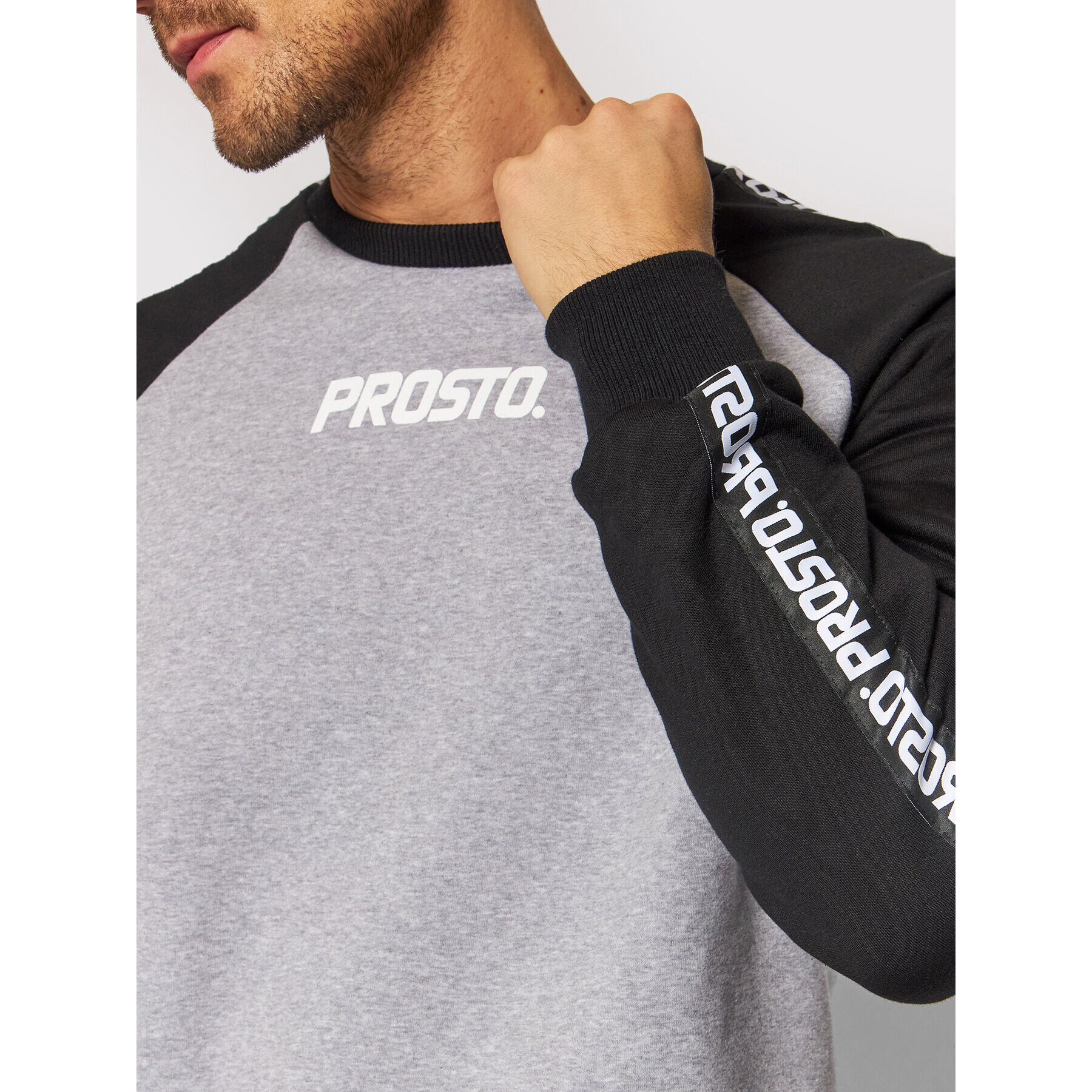 PROSTO. Суитшърт KLASYK Crewneck Woozy 1061 Сив Regular Fit - Pepit.bg