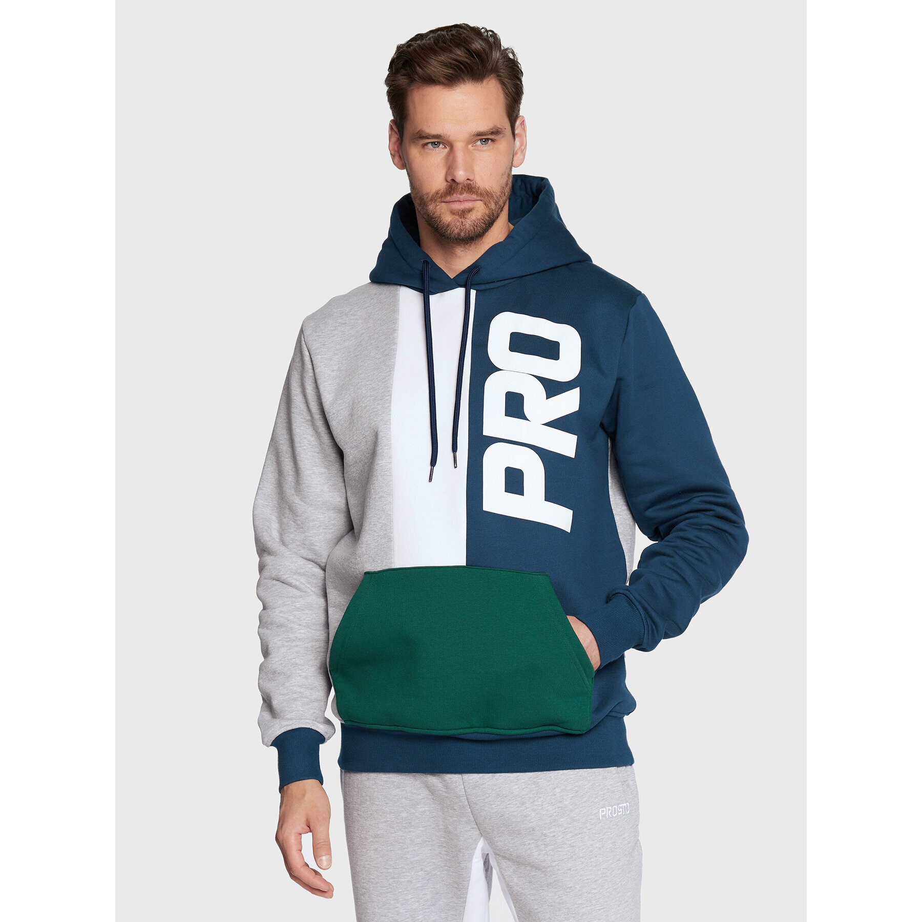 PROSTO. Суитшърт KLASYK Lanto 2051 Сив Regular Fit - Pepit.bg