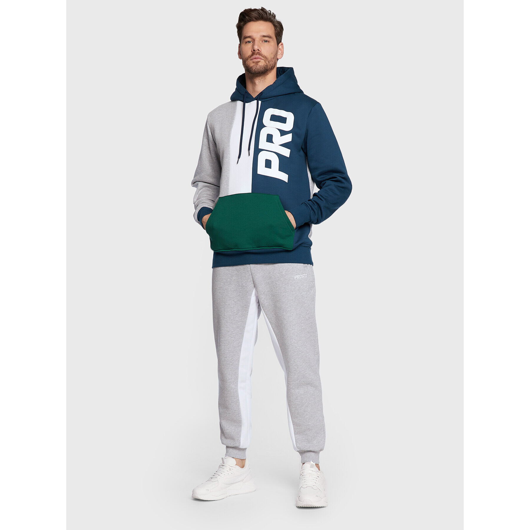 PROSTO. Суитшърт KLASYK Lanto 2051 Сив Regular Fit - Pepit.bg
