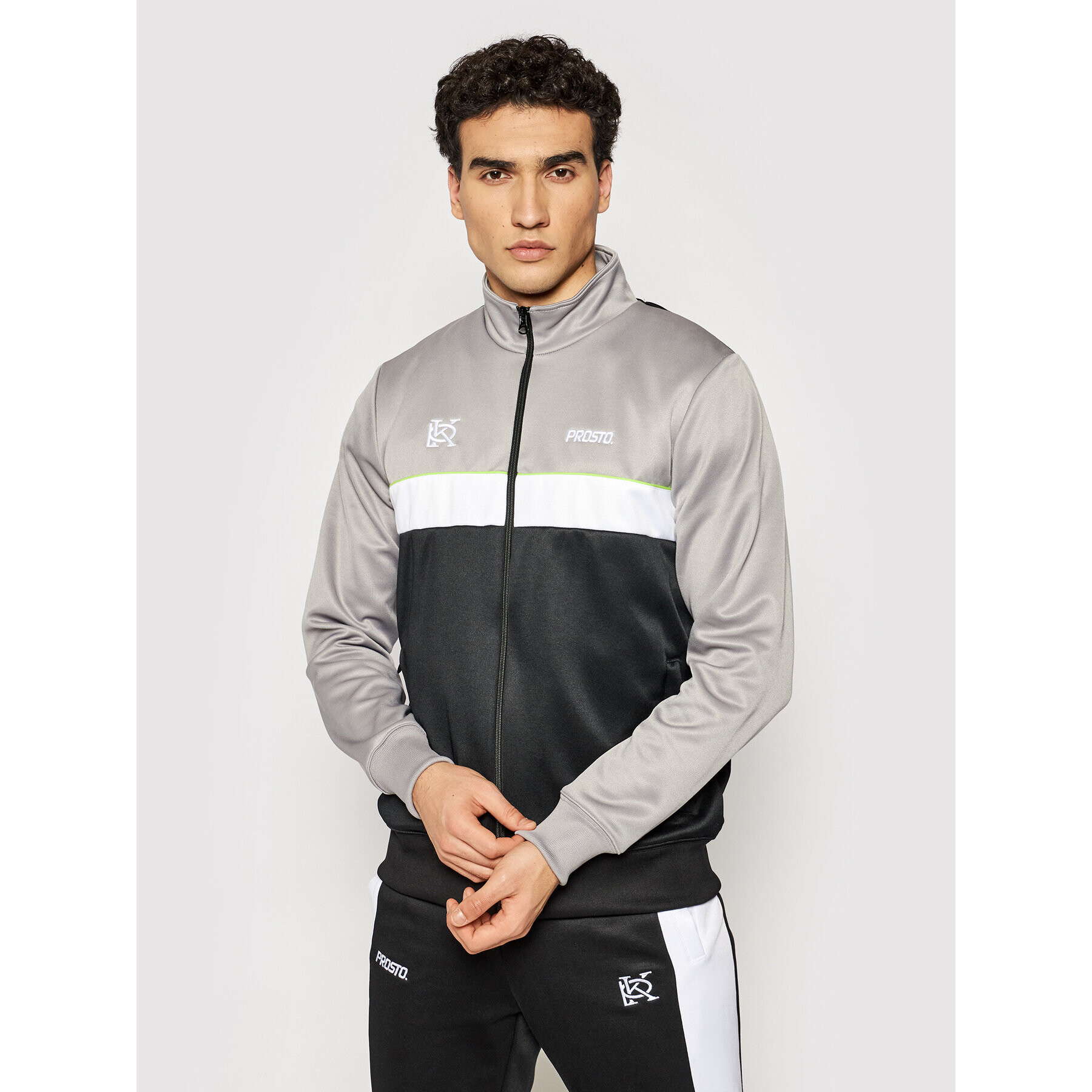 PROSTO. Суитшърт KLASYK Tracktop Benzo Черен Regular Fit - Pepit.bg