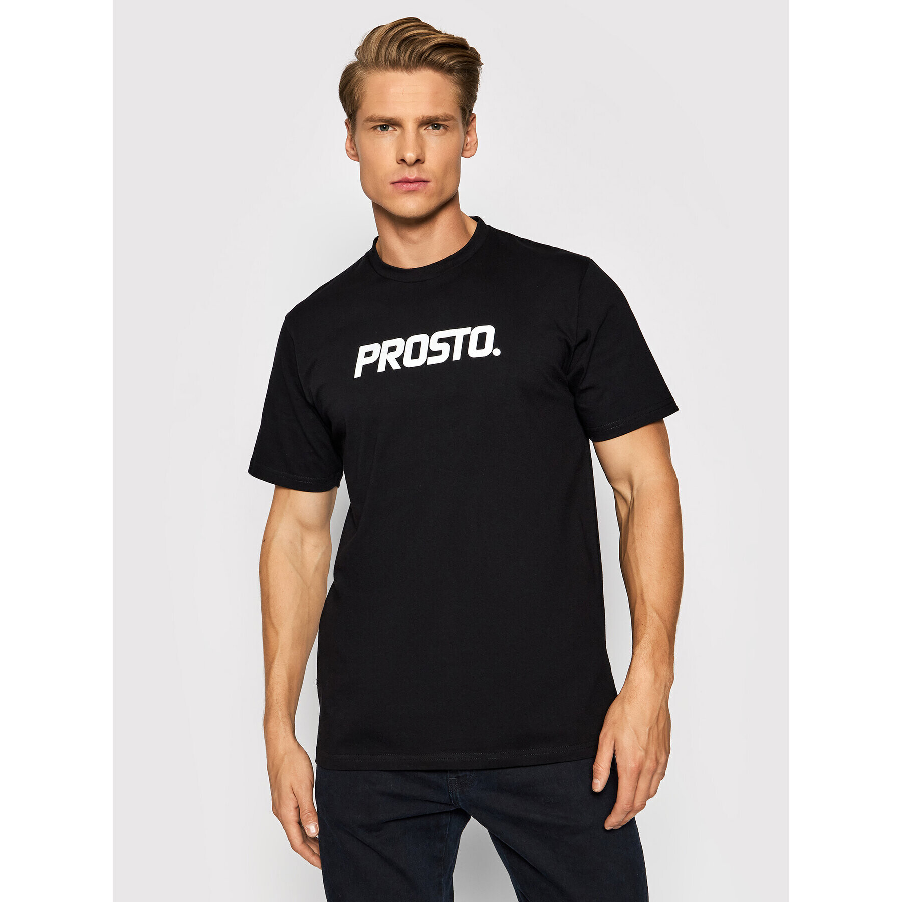 PROSTO. Тишърт KLASYK Classic 1022 Черен Regular Fit - Pepit.bg