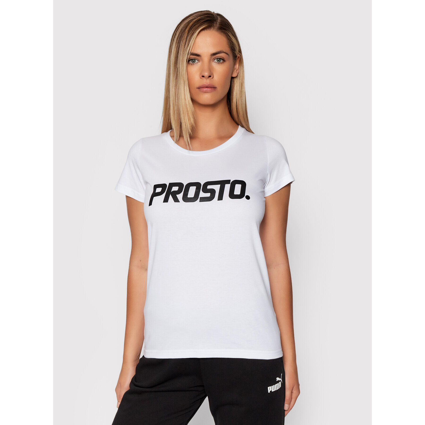 PROSTO. Тишърт KLASYK Classy 1025 Бял Regular Fit - Pepit.bg