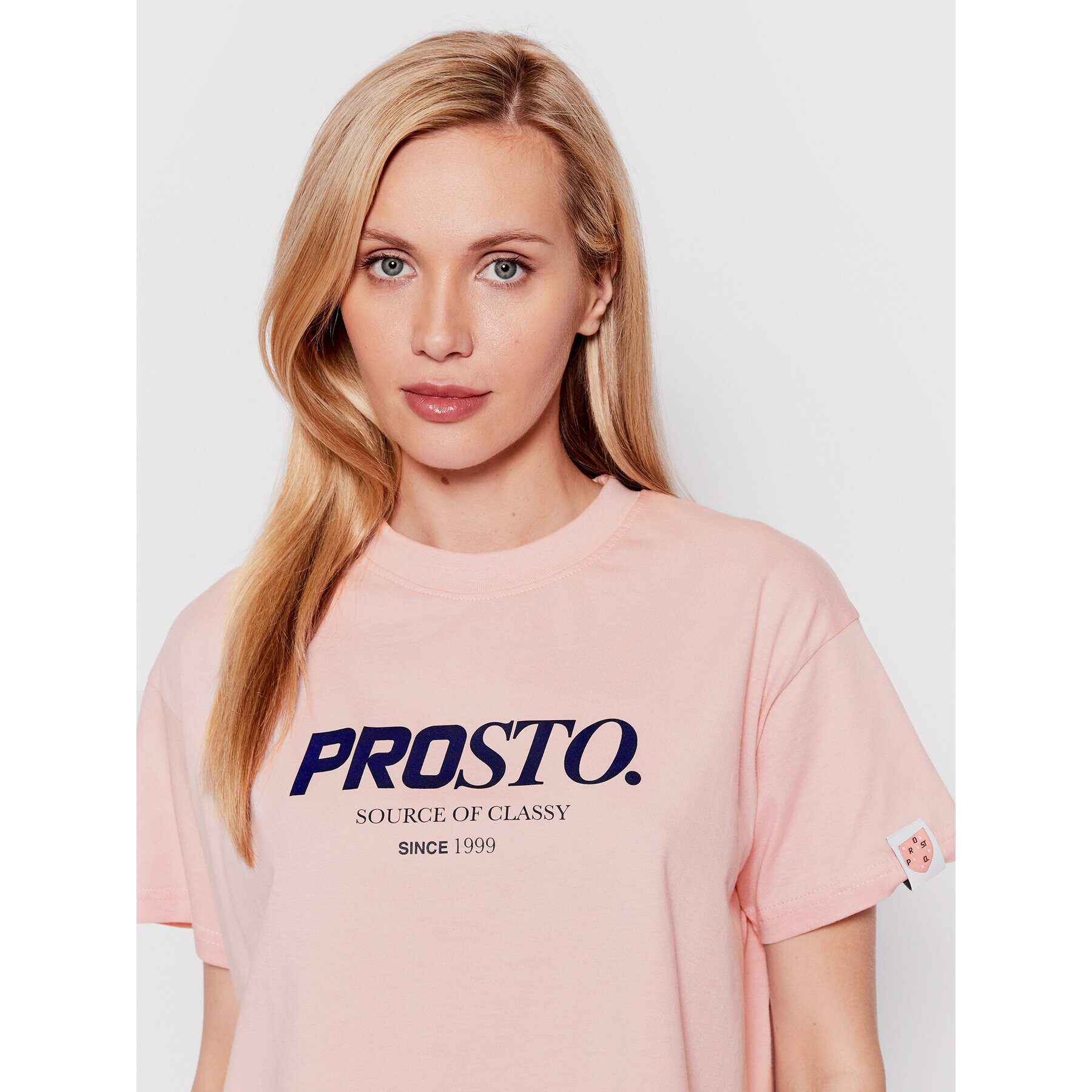 PROSTO. Тишърт KLASYK Deny 1034 Розов Relaxed Fit - Pepit.bg