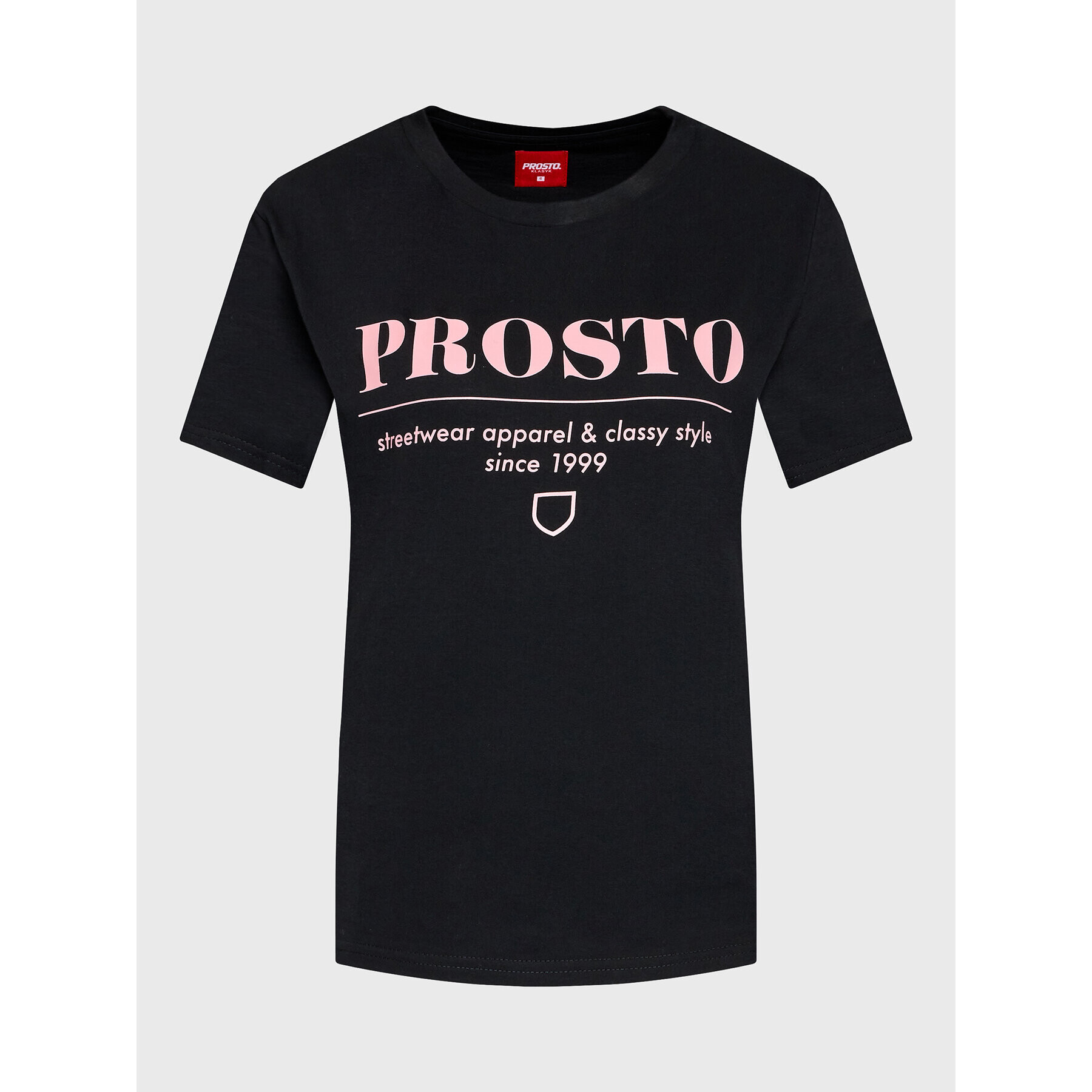 PROSTO. Тишърт KLASYK Doji 1293 Черен Regular Fit - Pepit.bg