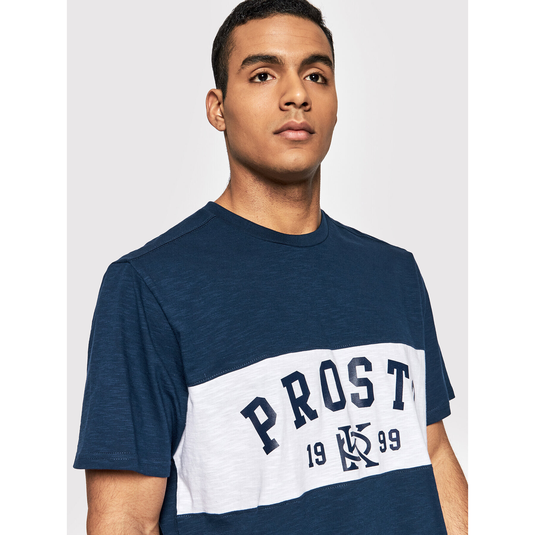 PROSTO. Тишърт KLASYK Flams 1072 Тъмносин Regular Fit - Pepit.bg