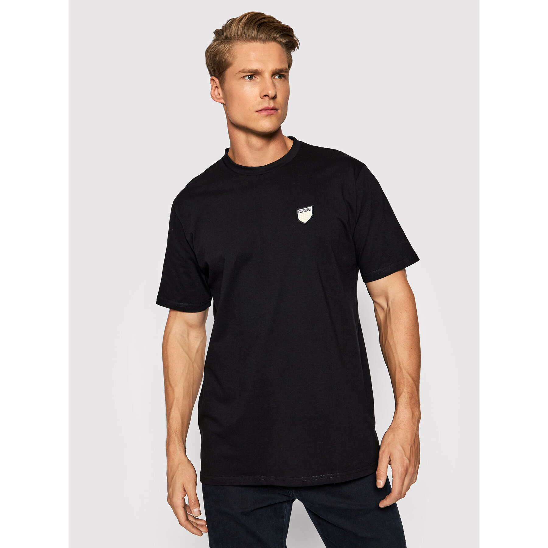 PROSTO. Тишърт KLASYK Jaq Xxl 1032 Черен Regular Fit - Pepit.bg