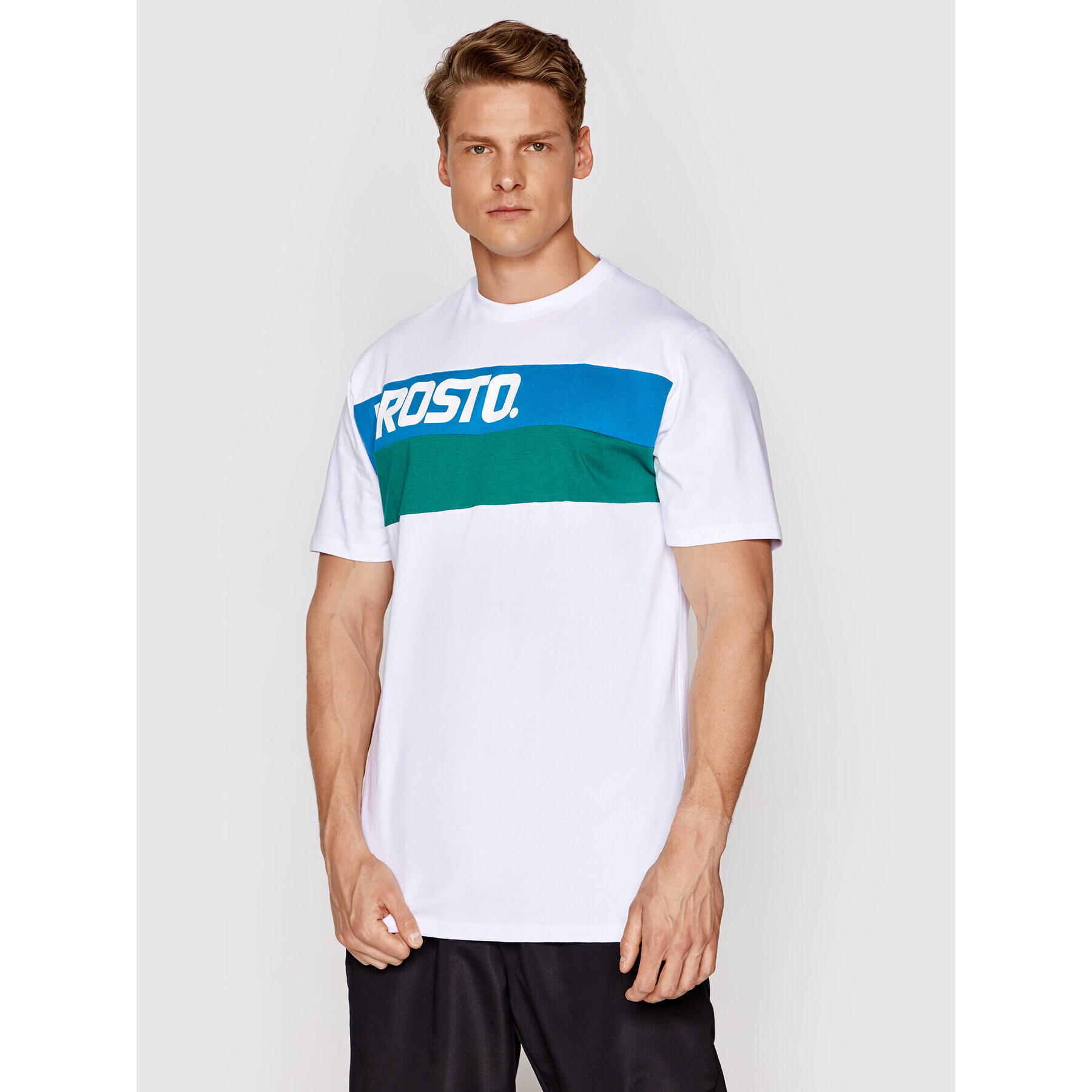 PROSTO. Тишърт KLASYK Resk 1212 Бял Regular Fit - Pepit.bg