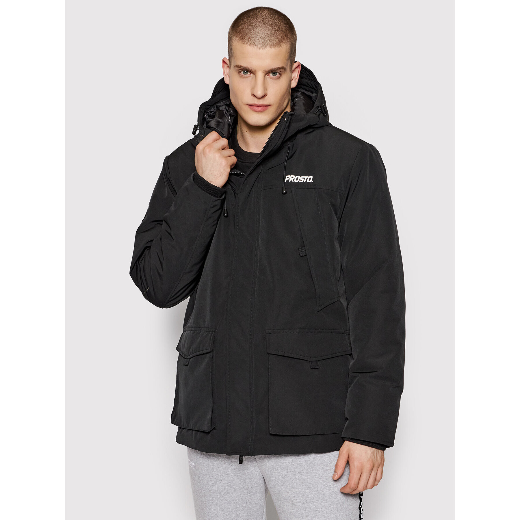 PROSTO. Зимно яке KLASYK Long 1051 Черен Regular Fit - Pepit.bg