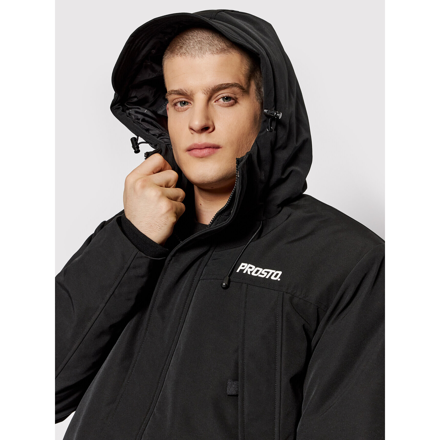 PROSTO. Зимно яке KLASYK Long 1051 Черен Regular Fit - Pepit.bg