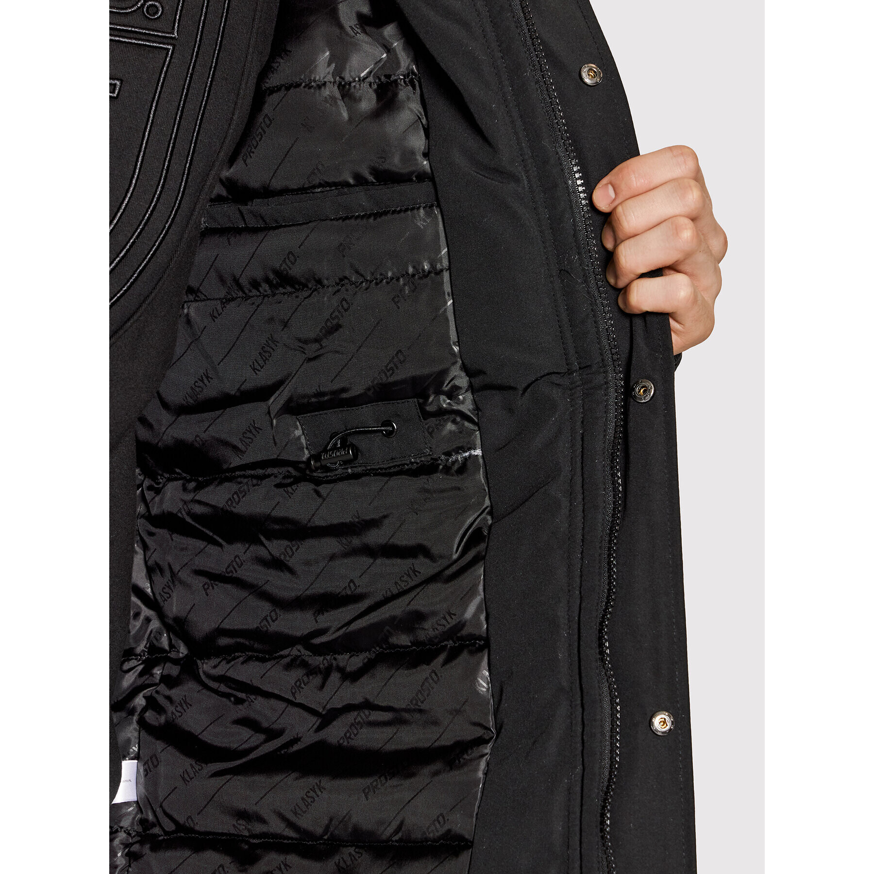 PROSTO. Зимно яке KLASYK Long 1051 Черен Regular Fit - Pepit.bg