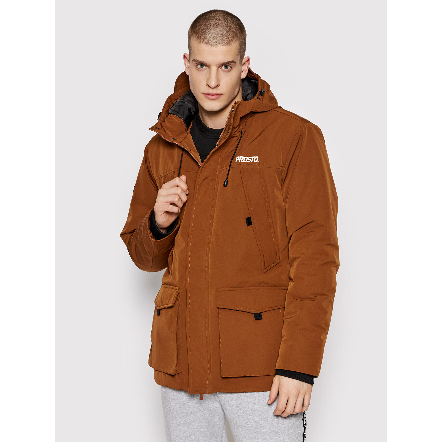 PROSTO. Зимно яке KLASYK Long 1052 Кафяв Regular Fit - Pepit.bg