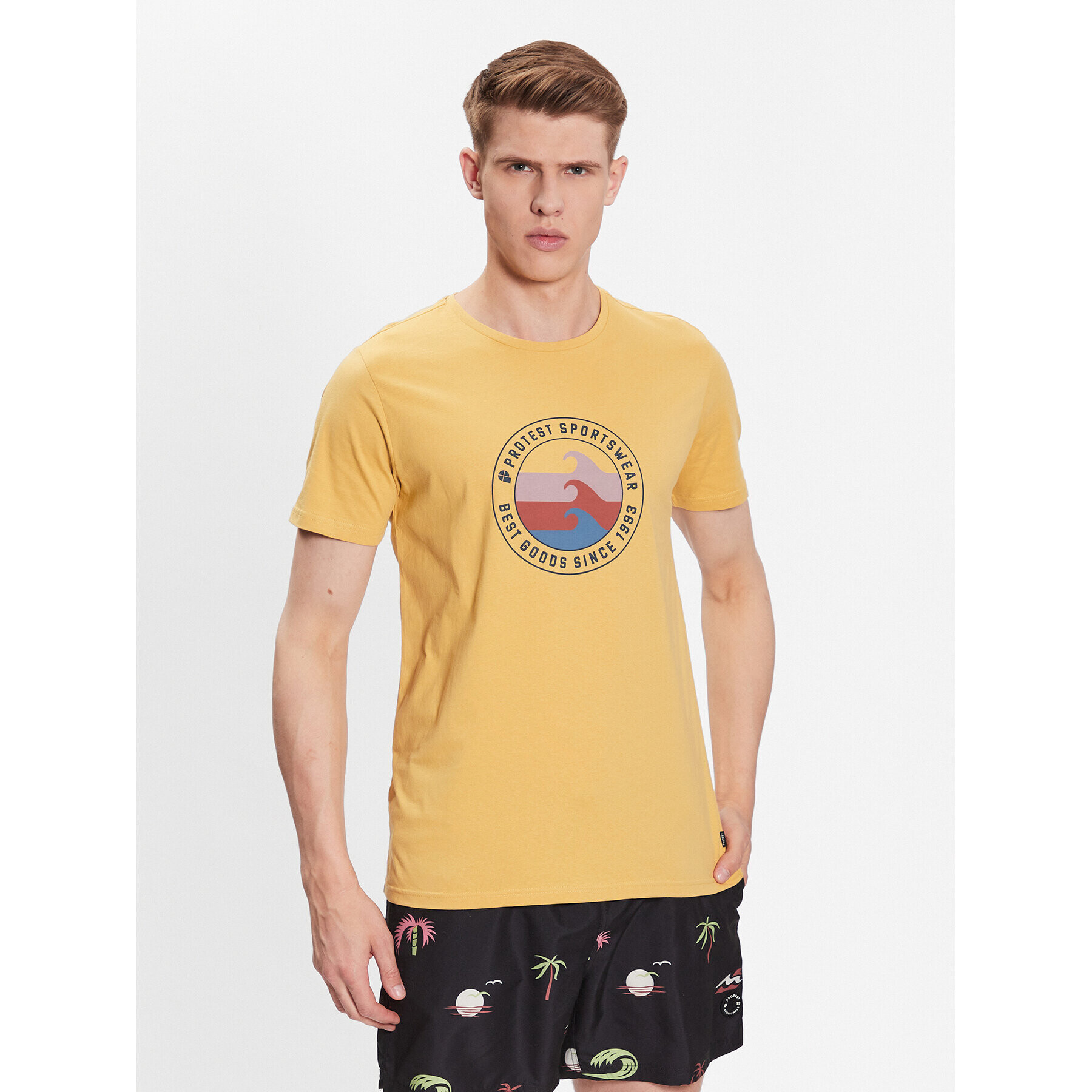 Protest Тишърт Sharm 1712331 Жълт Regular Fit - Pepit.bg