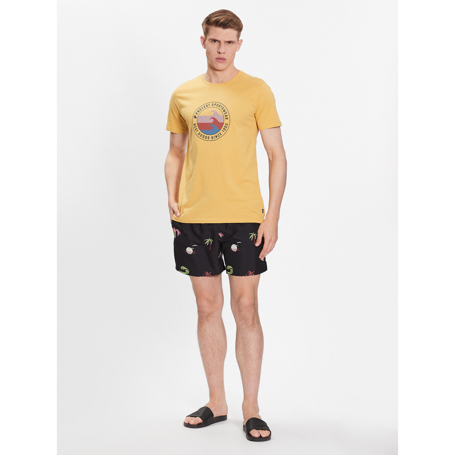 Protest Тишърт Sharm 1712331 Жълт Regular Fit - Pepit.bg