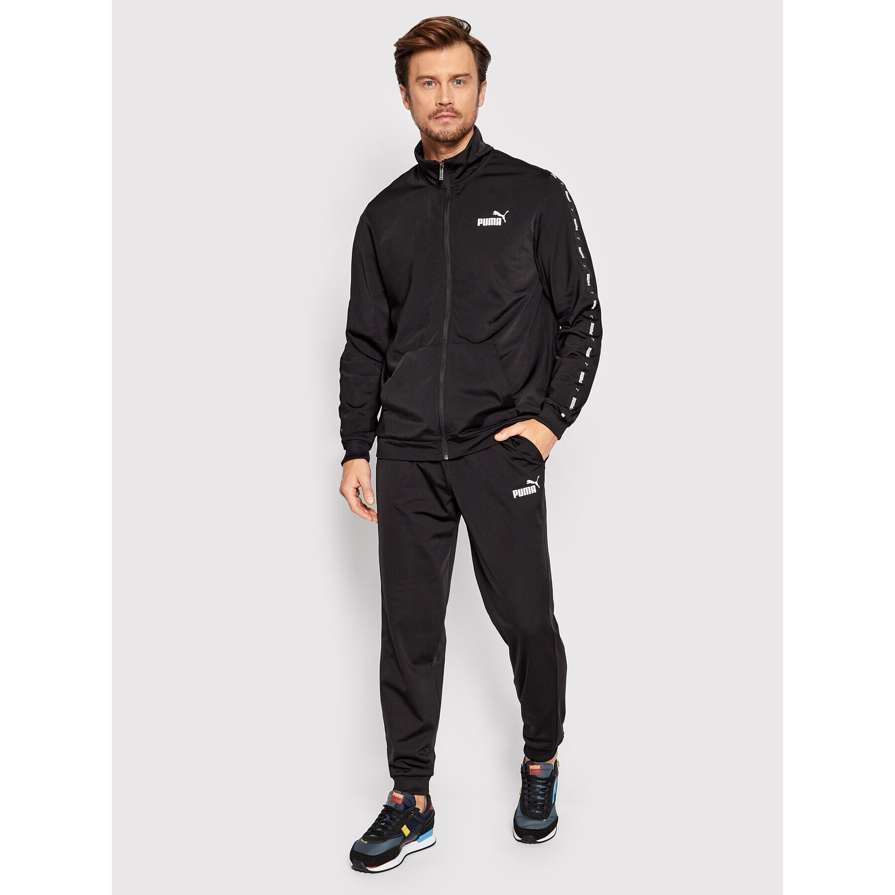 Puma Анцуг Tape Poly 847420 Черен Regular Fit - Pepit.bg