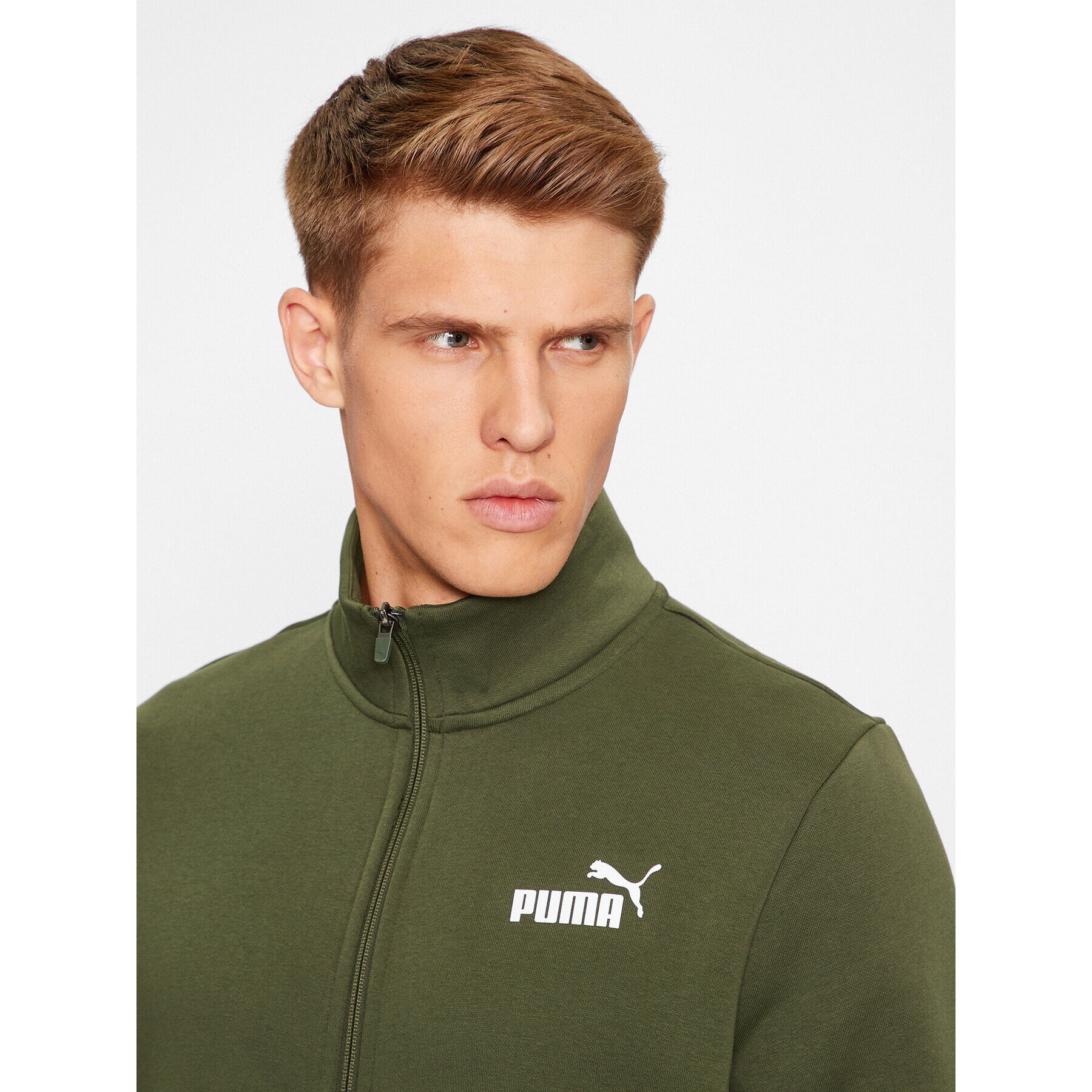 Puma Анцуг Clean Sweat Suit Fl 585841 Зелен Regular Fit - Pepit.bg