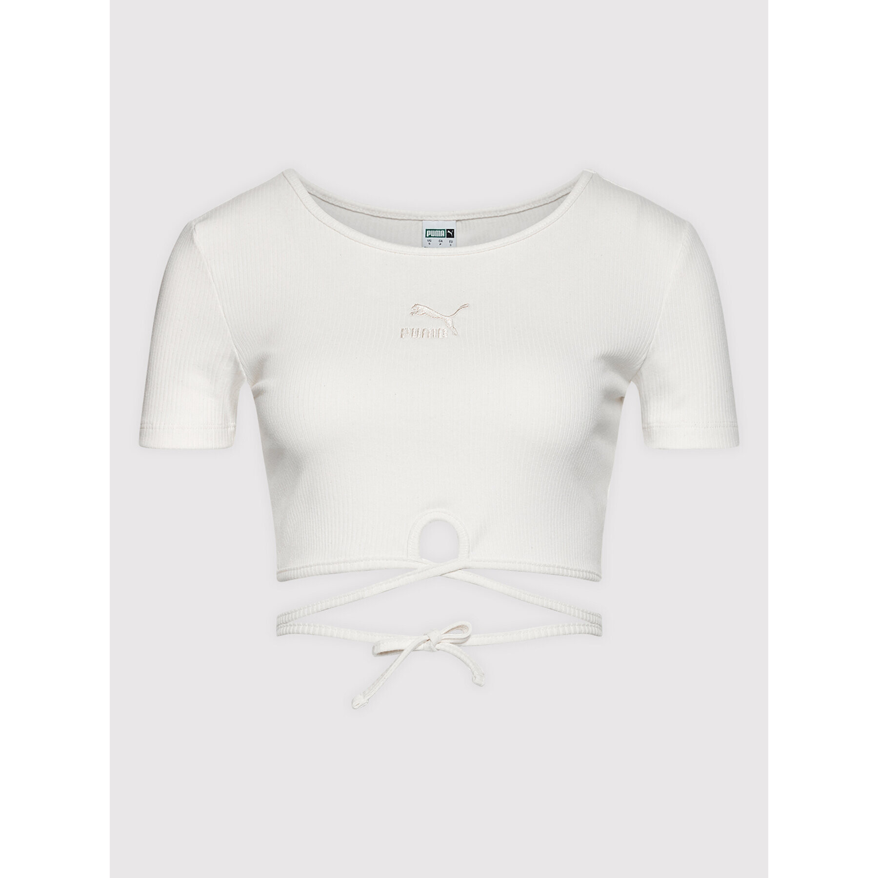 Puma Блуза Classics Ribbed 533450 Бежов Slim Fit - Pepit.bg