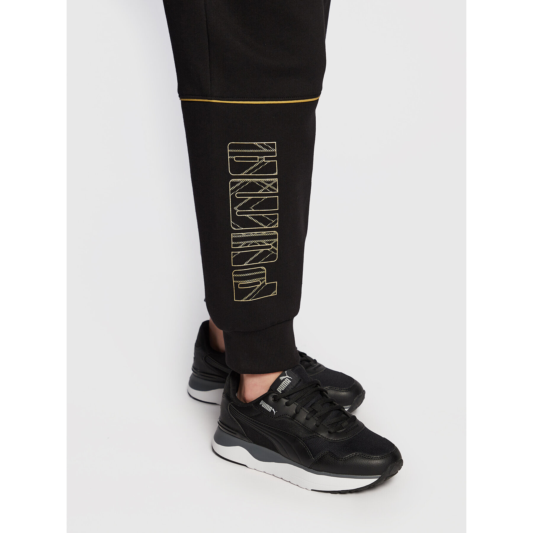 Puma Долнище анцуг Power Deco Glam 671758 Черен Regular Fit - Pepit.bg
