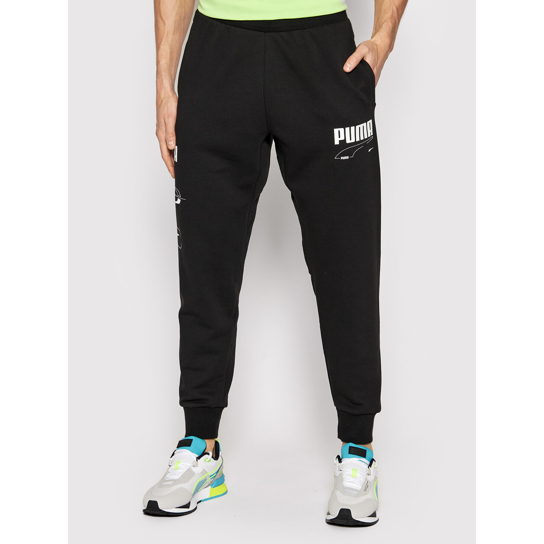 Puma Долнище анцуг Rebel Cl 585751 Черен Regular Fit - Pepit.bg