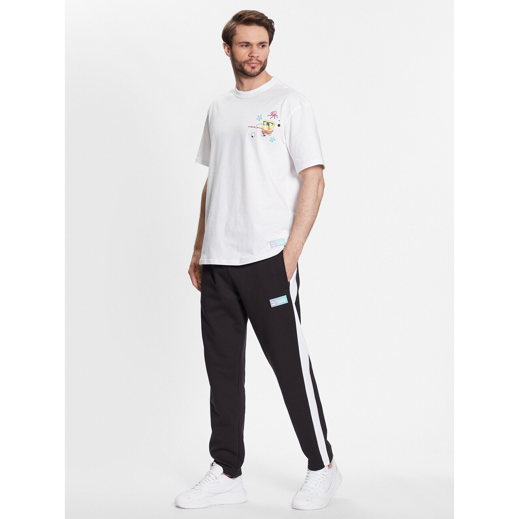 Puma Долнище анцуг SPONGEBOB 538963 Черен Regular Fit - Pepit.bg