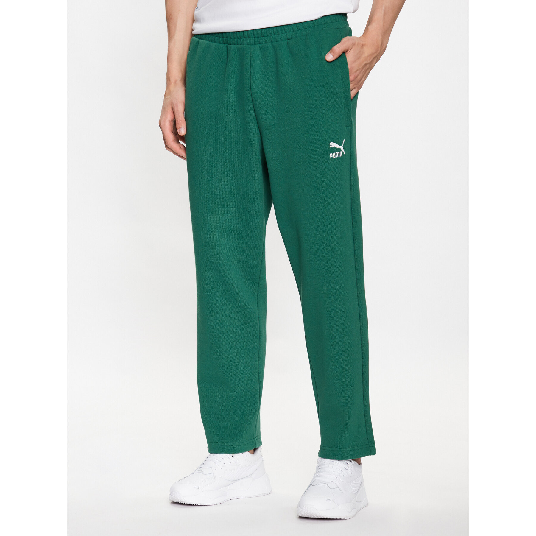 Puma Долнище анцуг T7 538199 Зелен Regular Fit - Pepit.bg