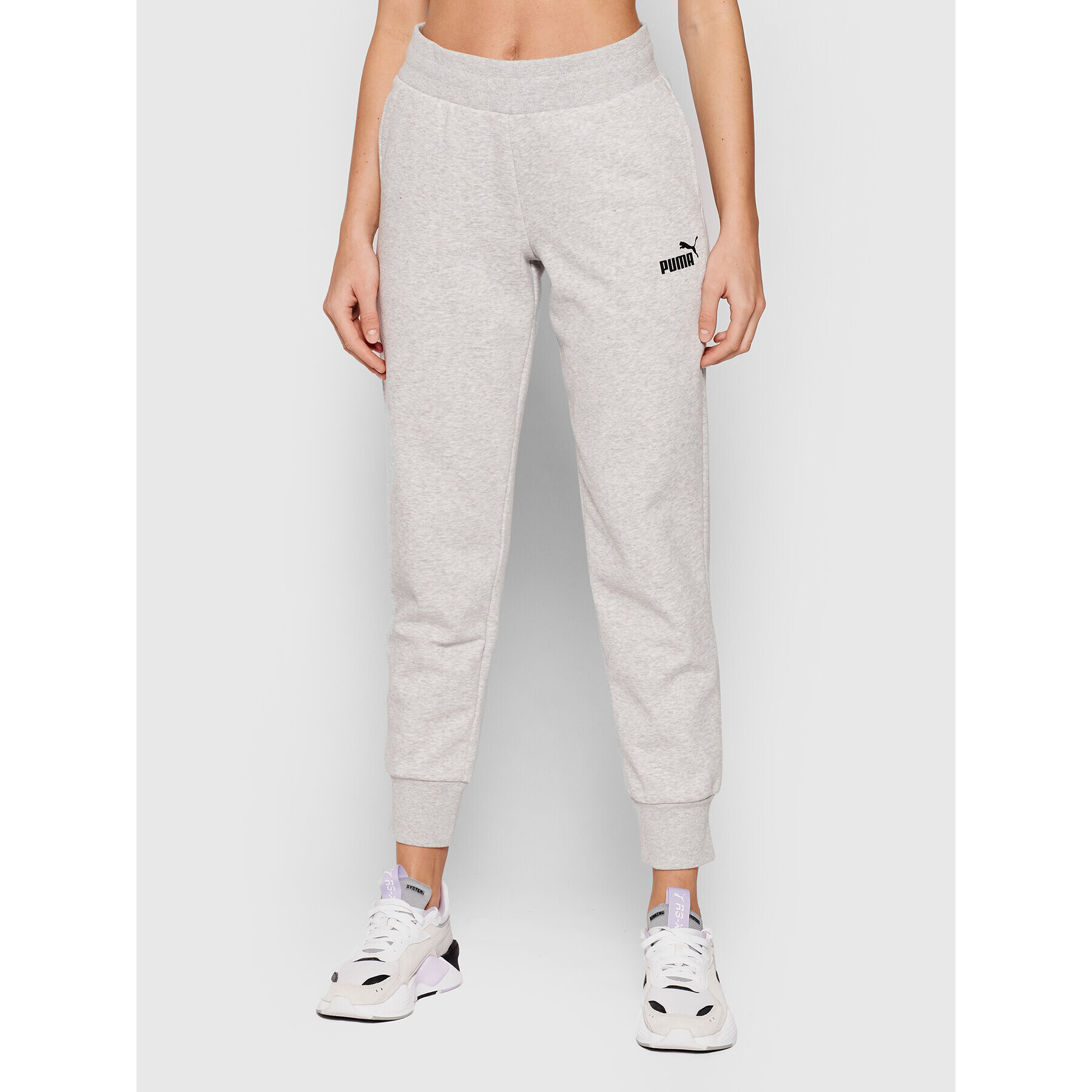 Puma Долнище анцуг Ess 586839 Сив Regular Fit - Pepit.bg