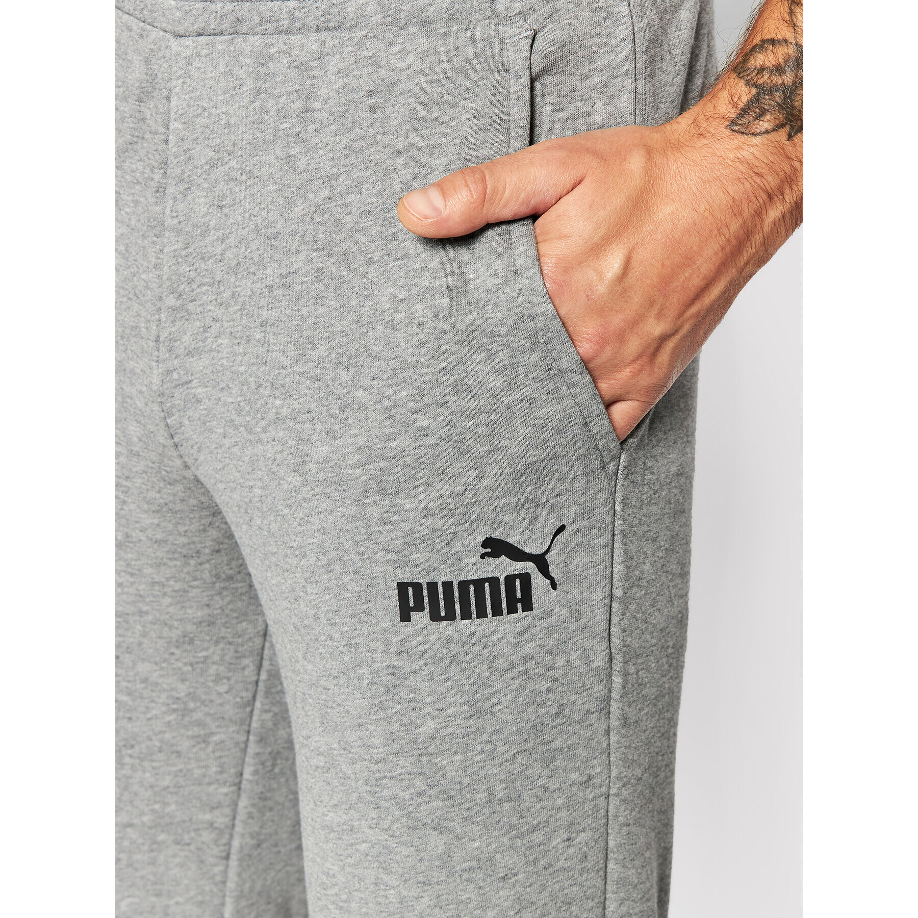 Puma Долнище анцуг Essential 586749 Сив Slim Fit - Pepit.bg