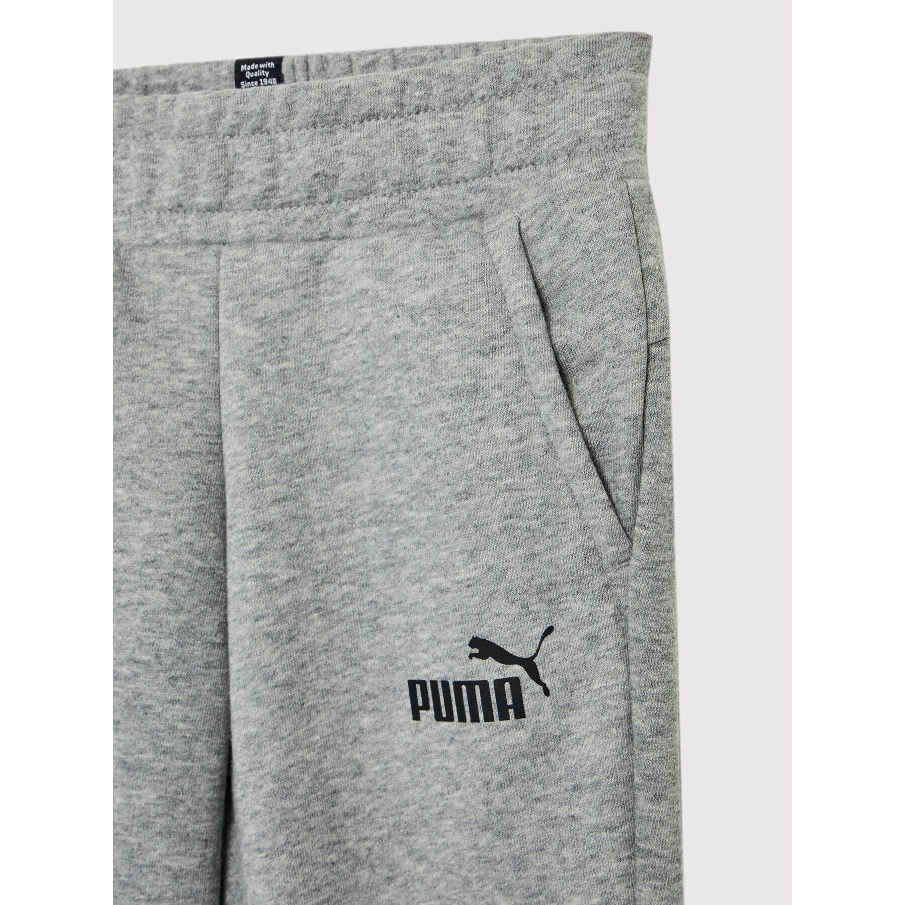 Puma Долнище анцуг Essential Logo 586974 Сив Regular Fit - Pepit.bg