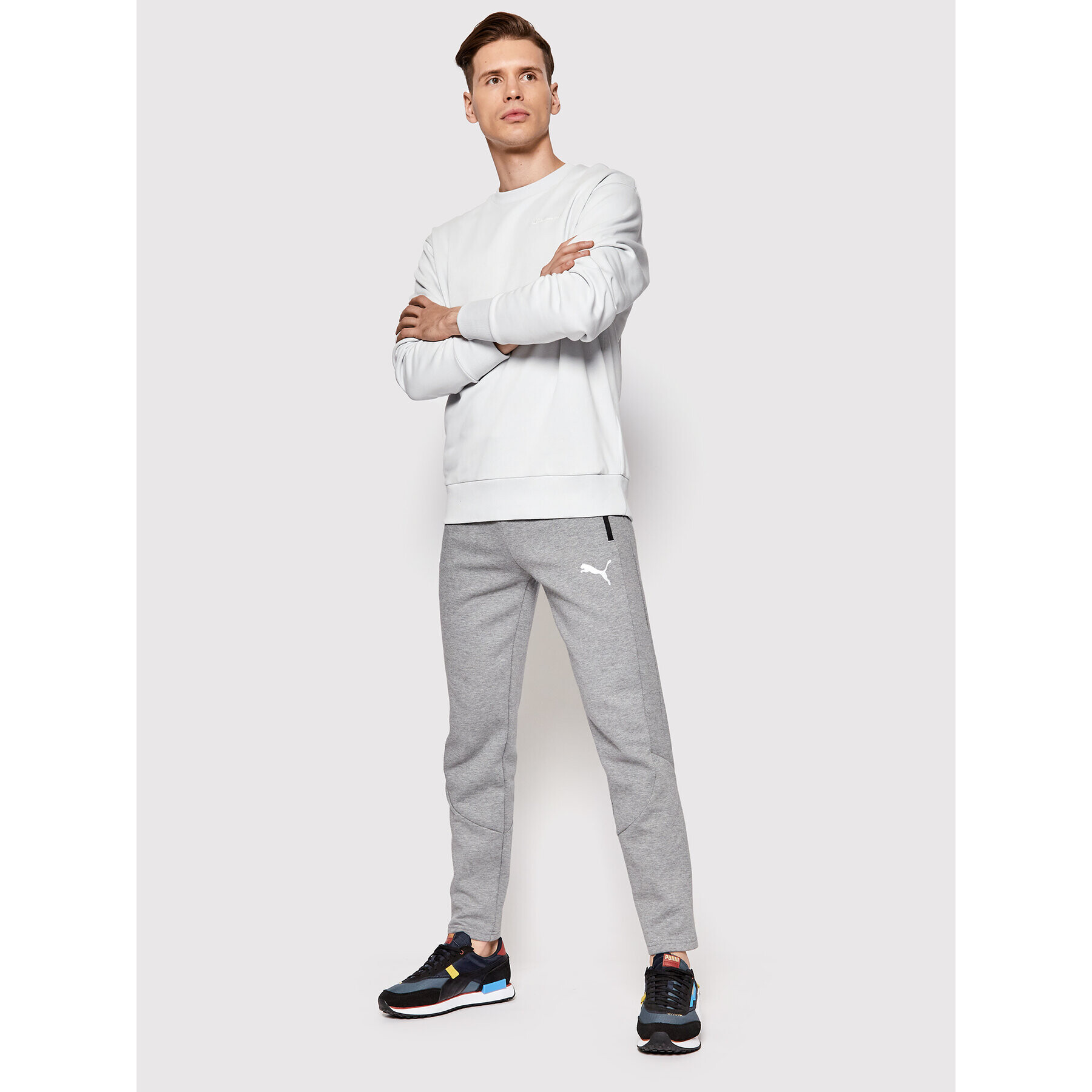 Puma Долнище анцуг Evostripe 847404 Сив Slim Fit - Pepit.bg