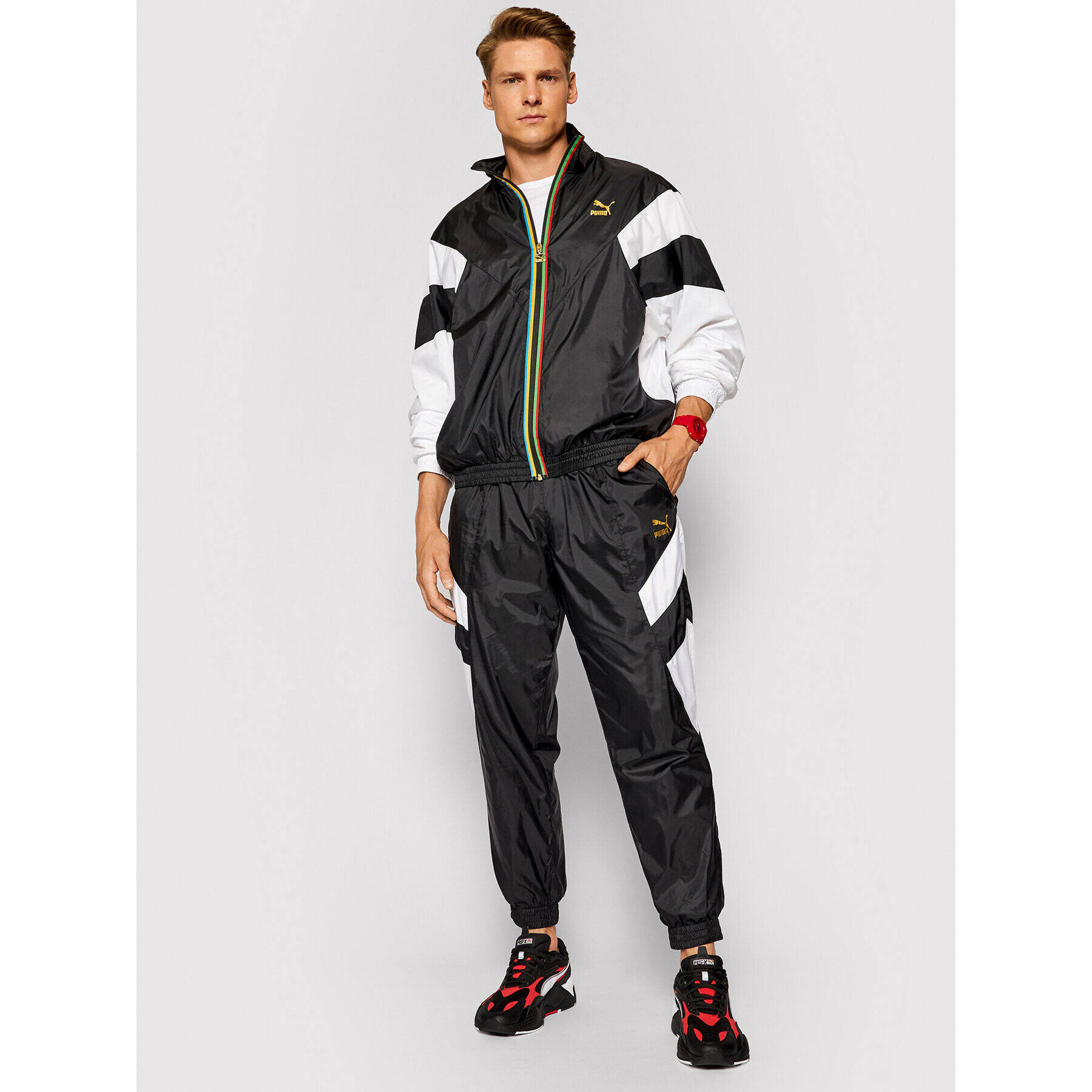 Puma Долнище анцуг Tfs Worldhood Track 597611 Черен Regular Fit - Pepit.bg