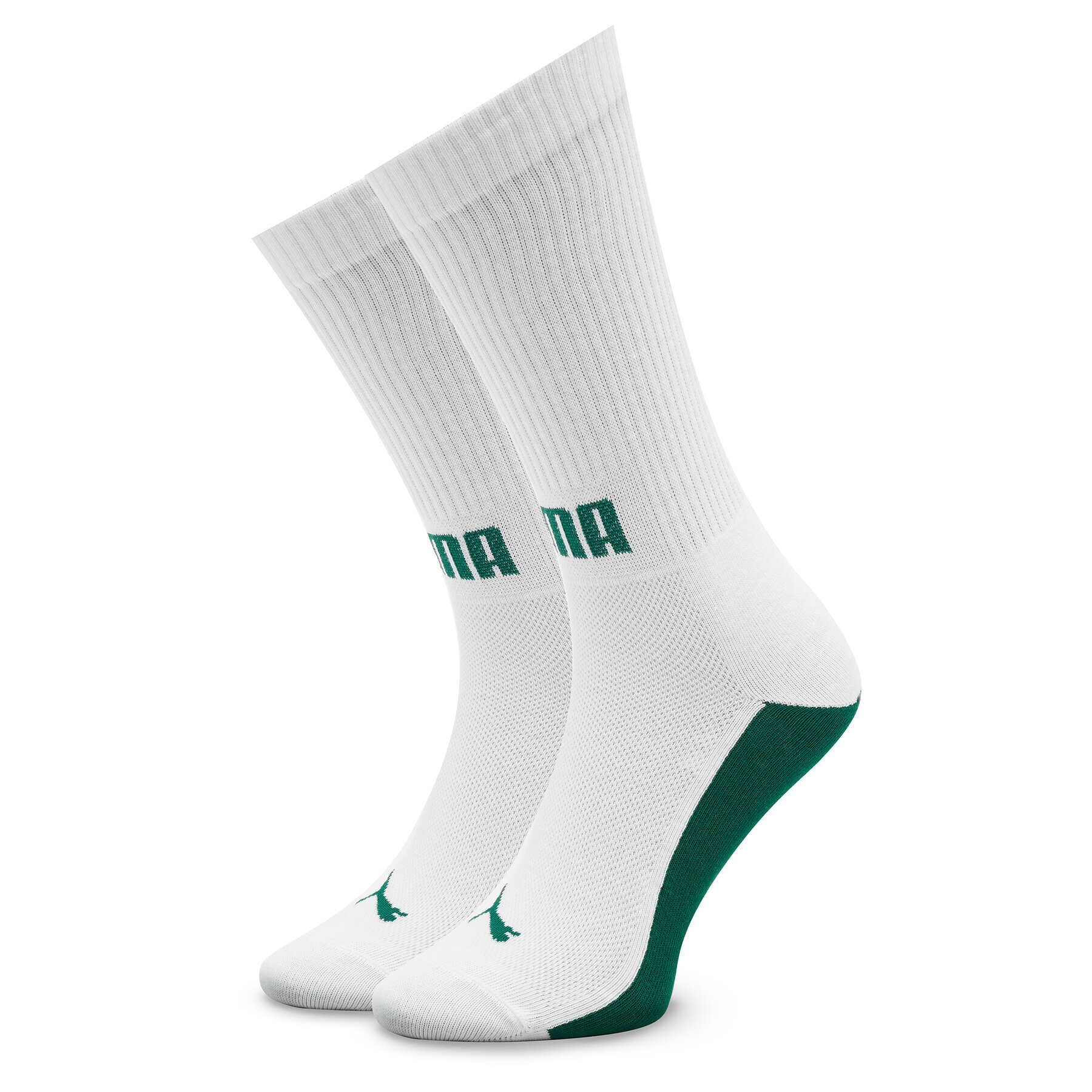 Puma Комплект 2 чифта дълги чорапи мъжки Men Front Logo Crew 2P 938010 Бял - Pepit.bg