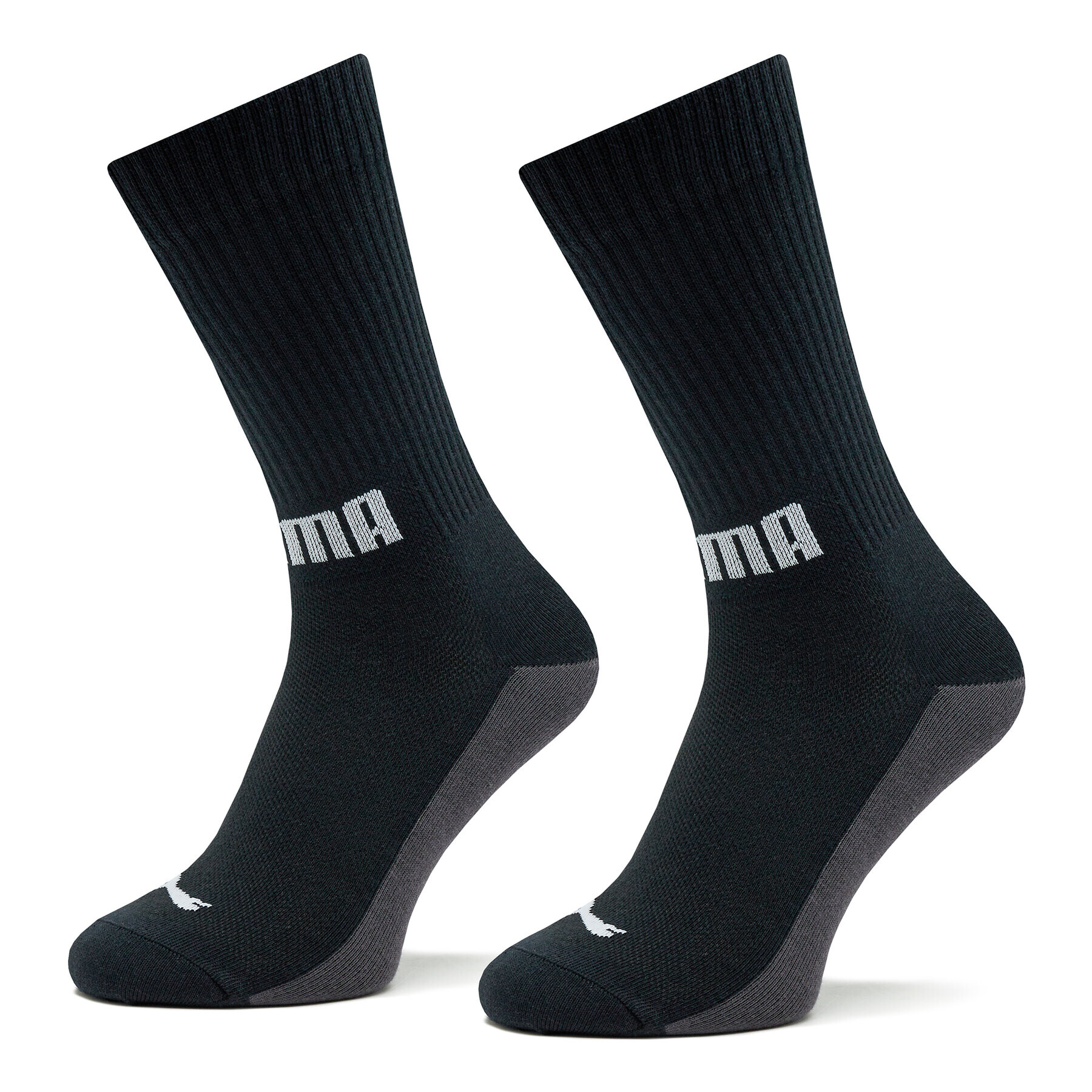 Puma Комплект 2 чифта дълги чорапи мъжки Men Front Logo Crew 2P 938010 Черен - Pepit.bg